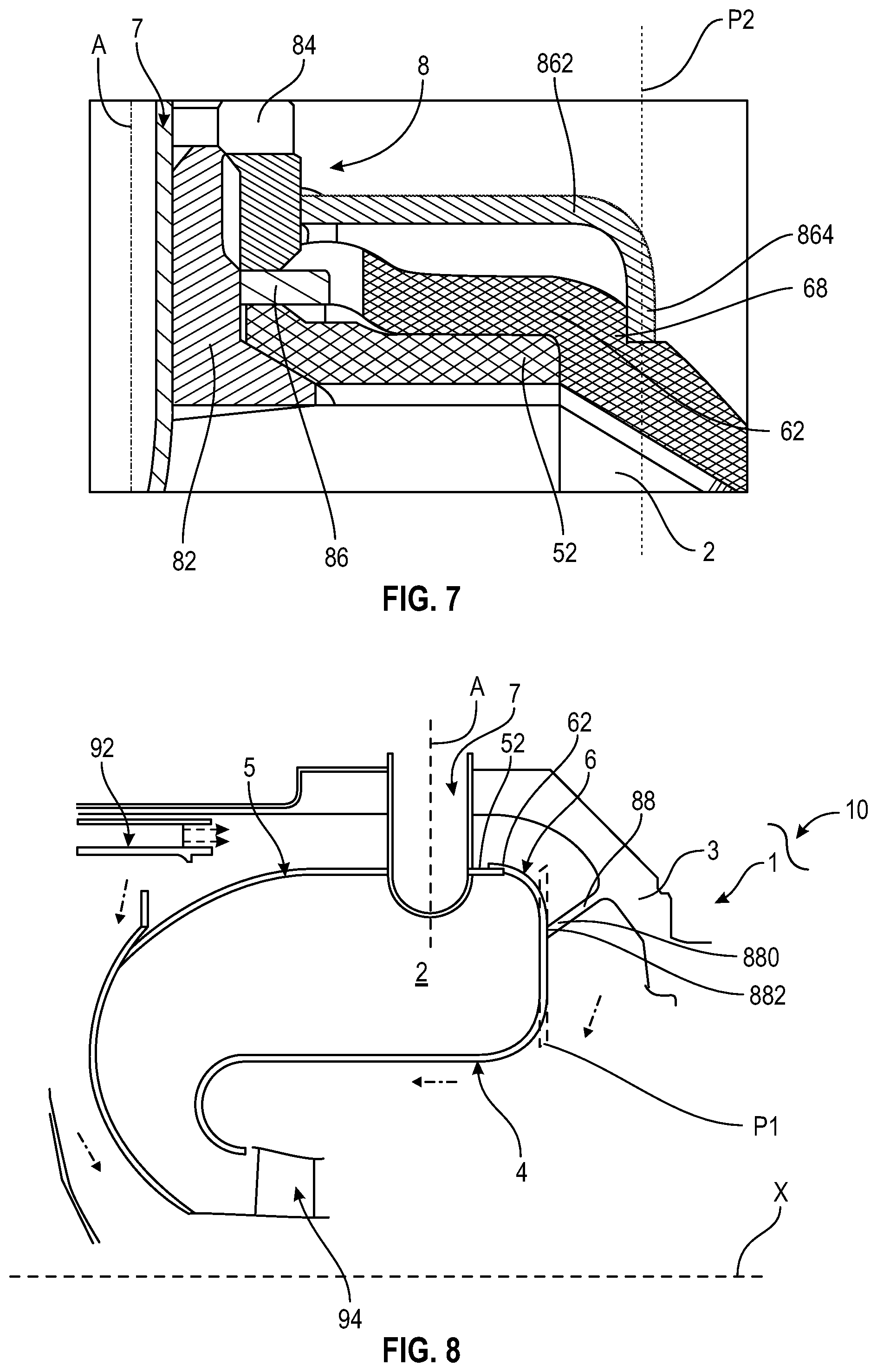 Patent US12092335 Figure 5 – Combustion module for a turbomachine