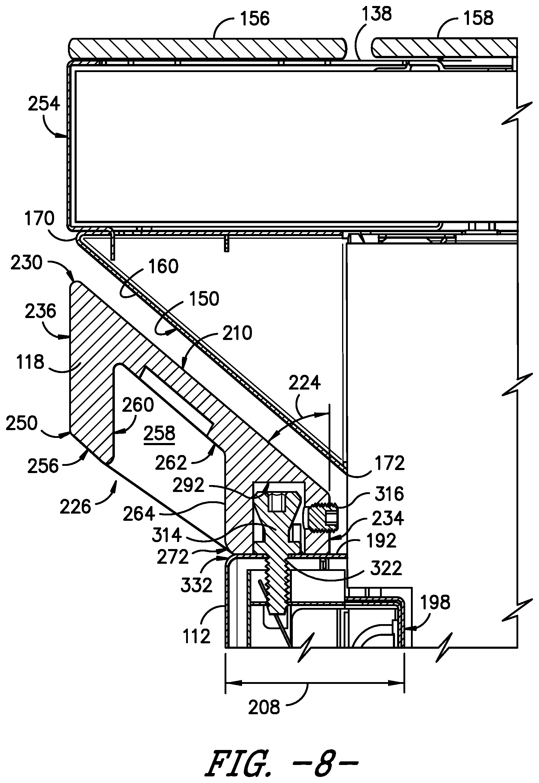 Patent US12092337 Figure 7 – Household appliance and handle thereof