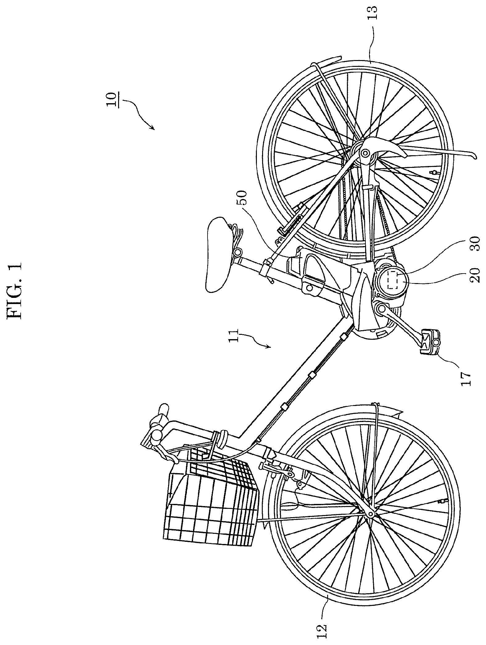 Patent US12092338 Figure 1 – Electric bicycle and built-in kitchen unit