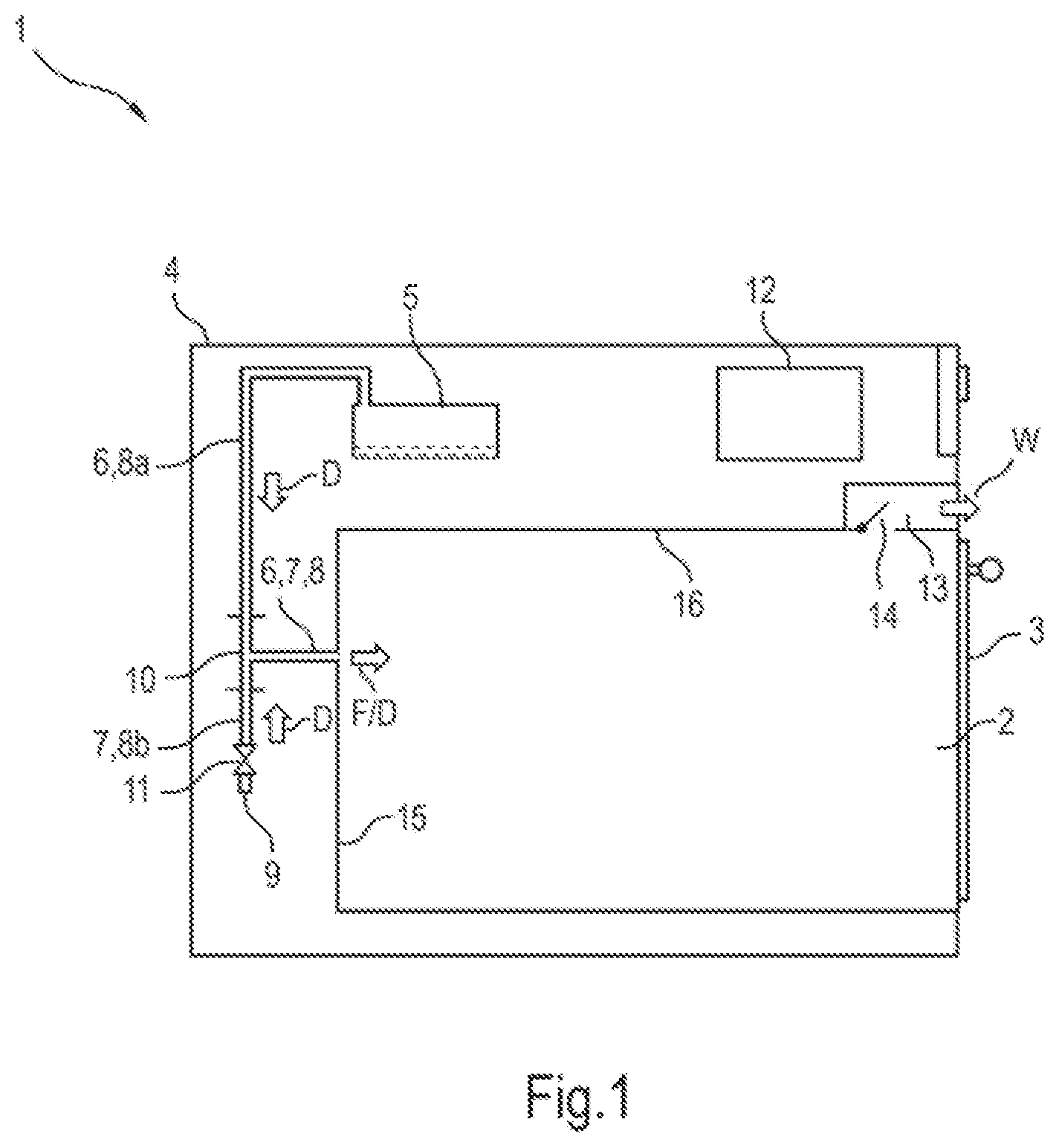 Patent US12092339 Figure 1 – Household cooking appliance