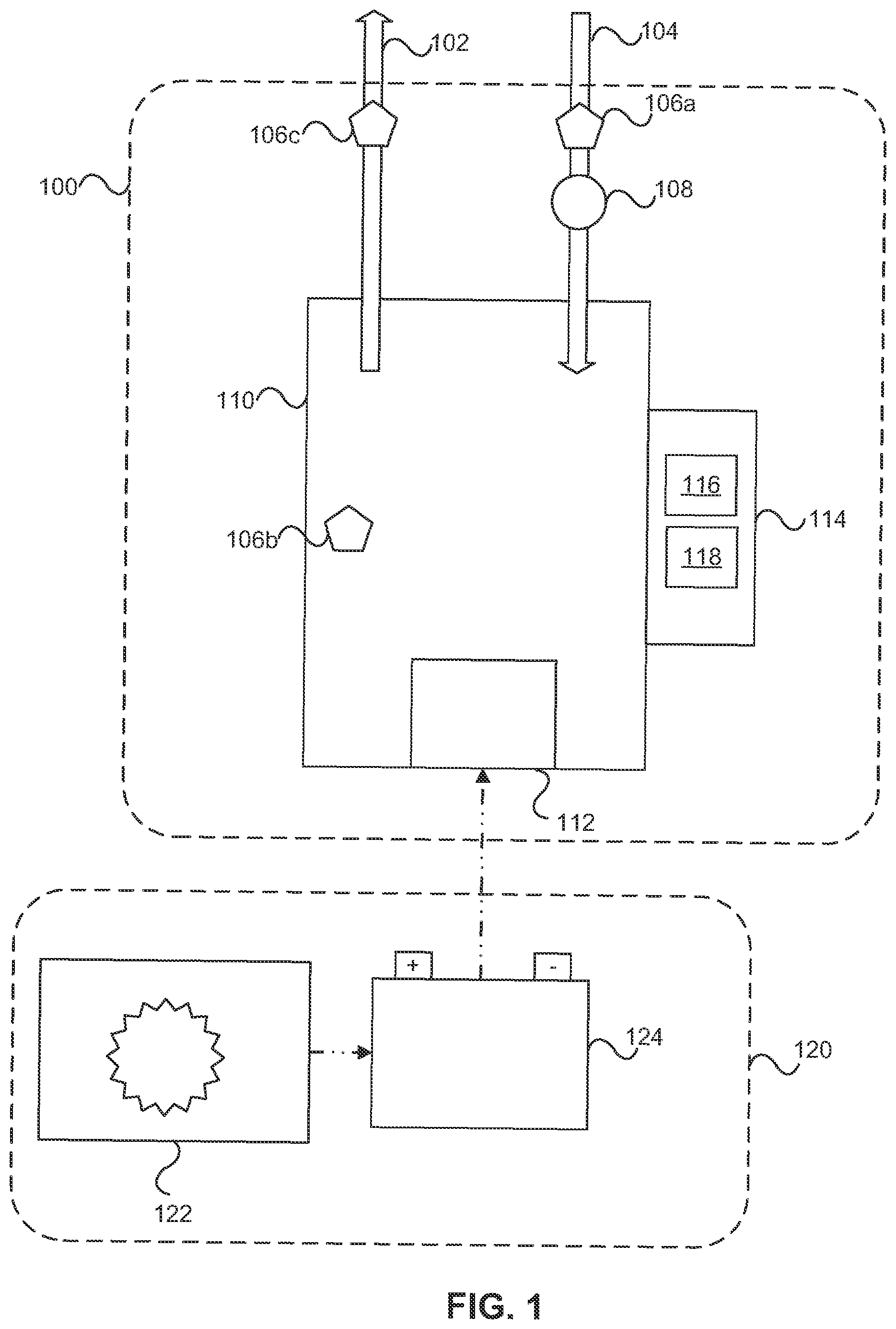 Patent US12092342 Figure 1 – Direct current electric on-demand water heater
