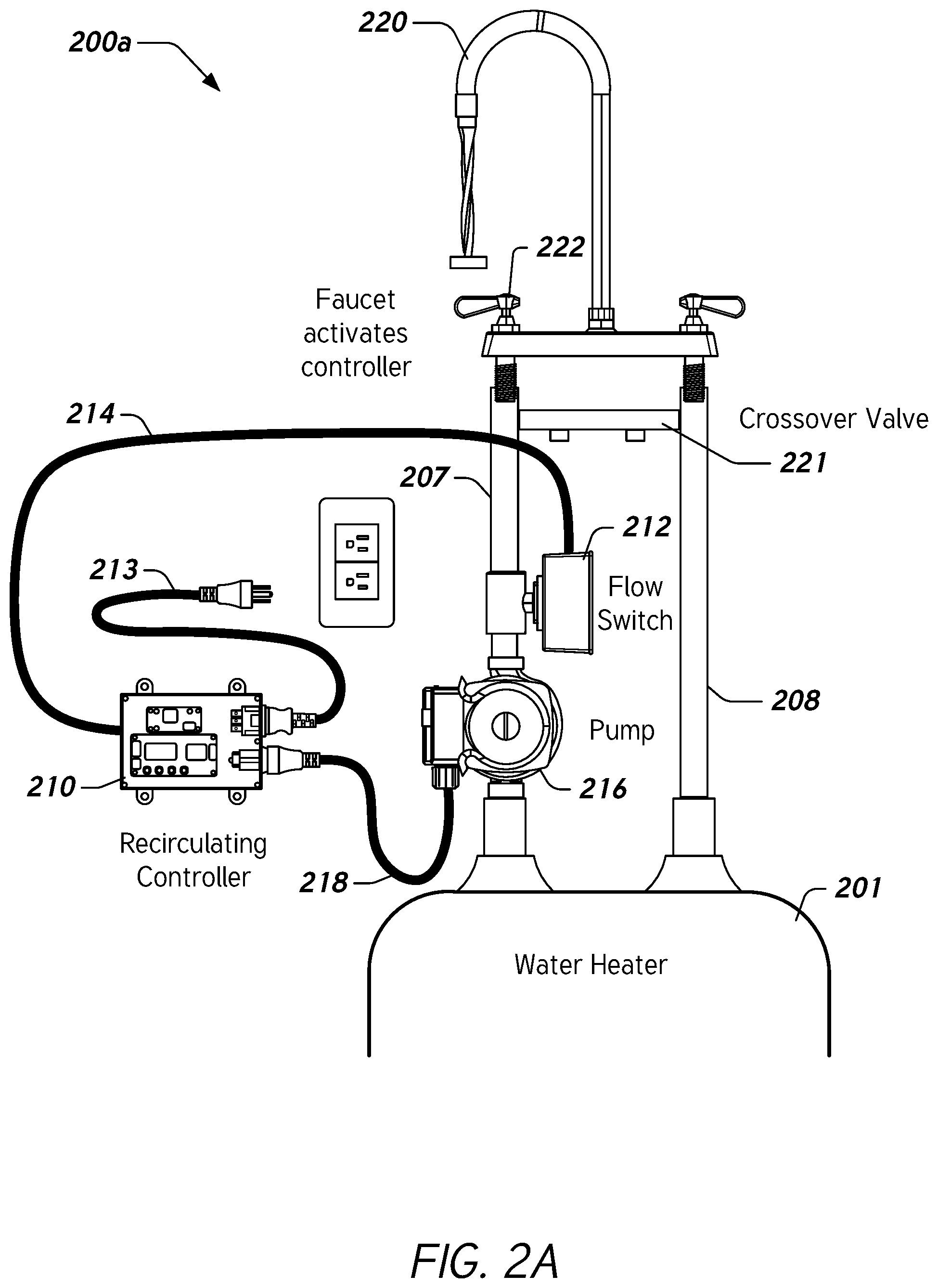 Patent US12092344 Figure 3 – Controlling hot water recirculation
