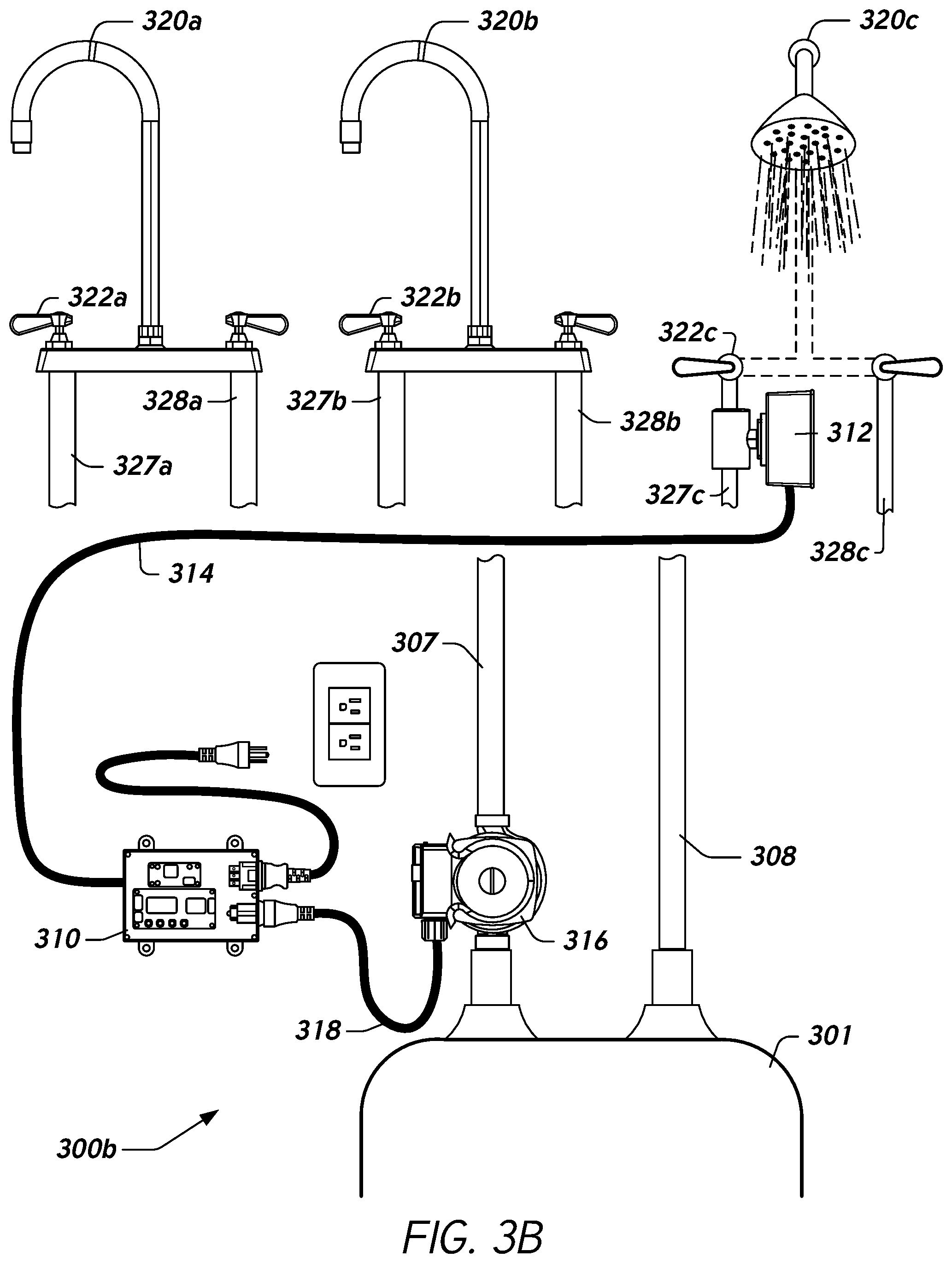 Patent US12092344 Figure 6 – Controlling hot water recirculation