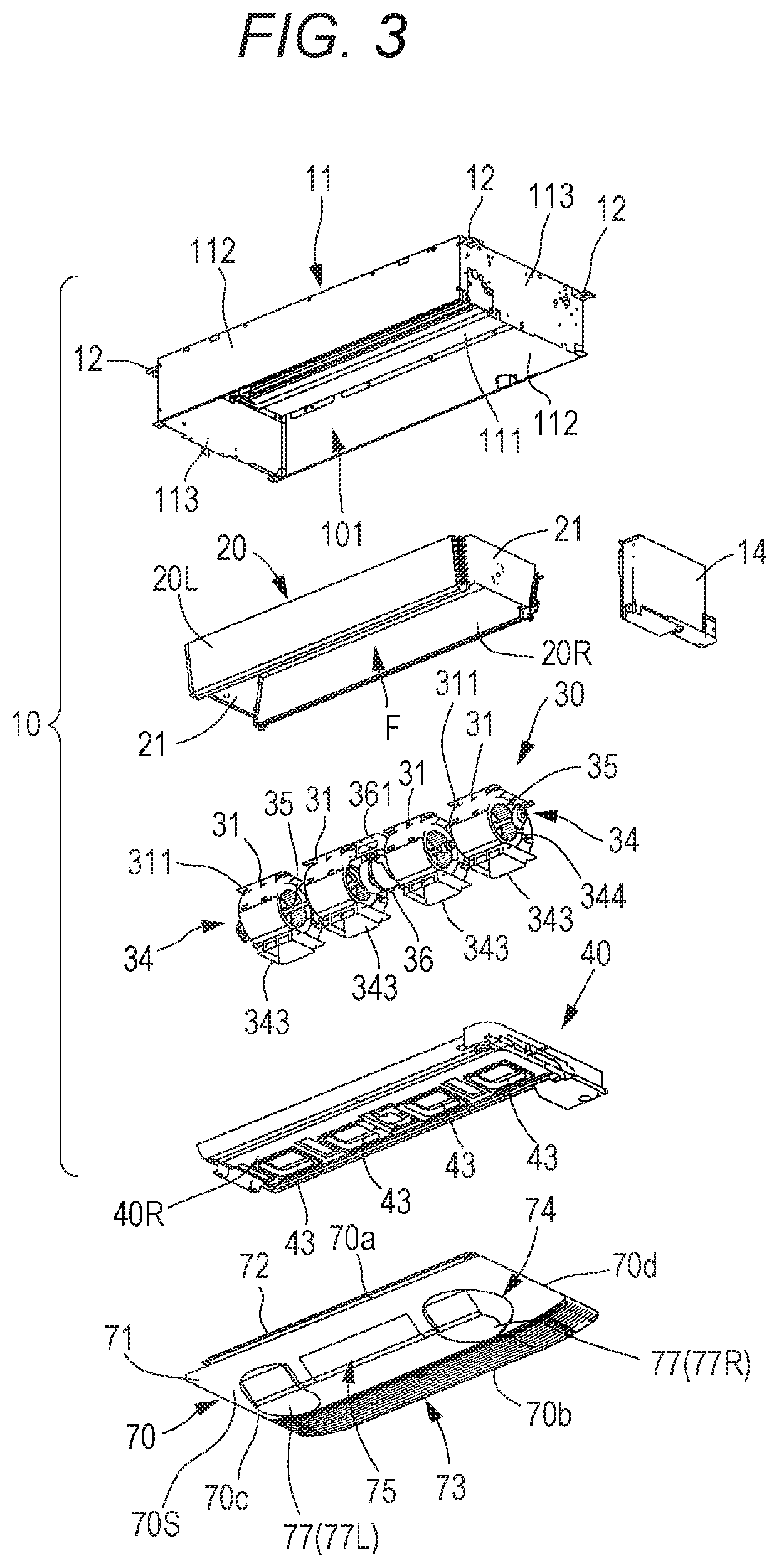 Patent US12092346 Figure 3 – Ceiling-embedded air conditioner