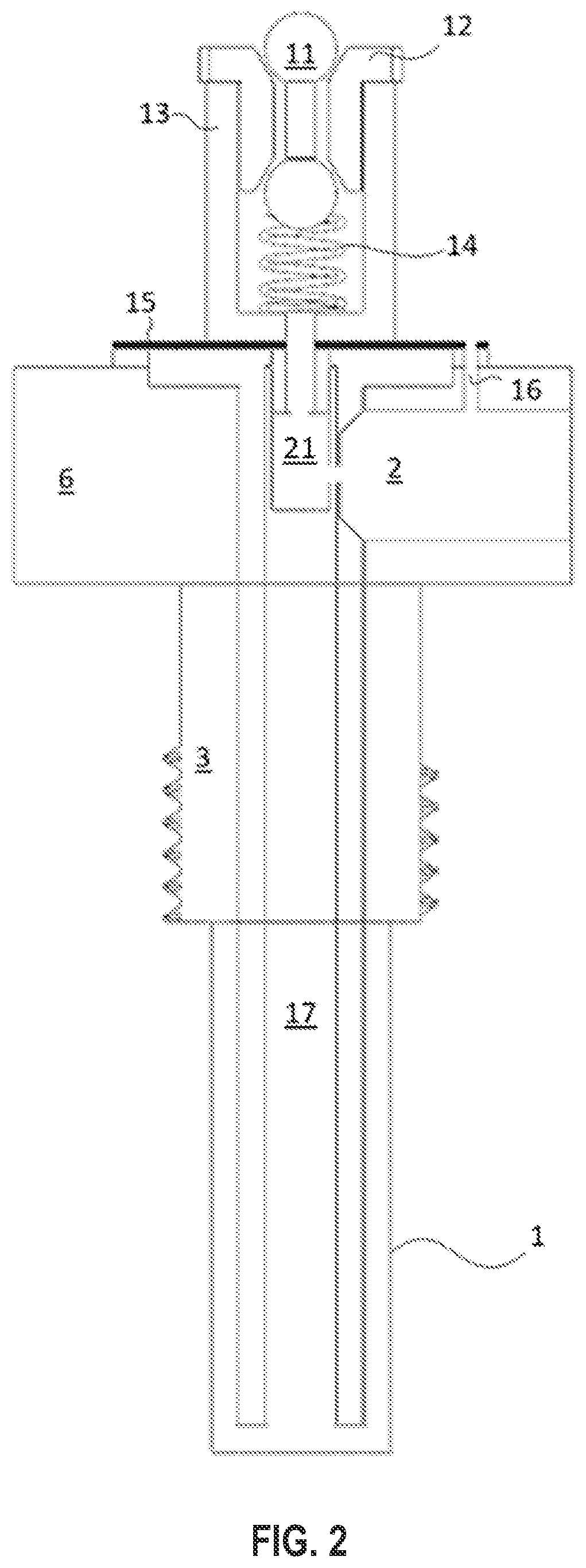 Patent US12092355 Figure 2 – High and low temperature shutdown pneumatic thermostat and method