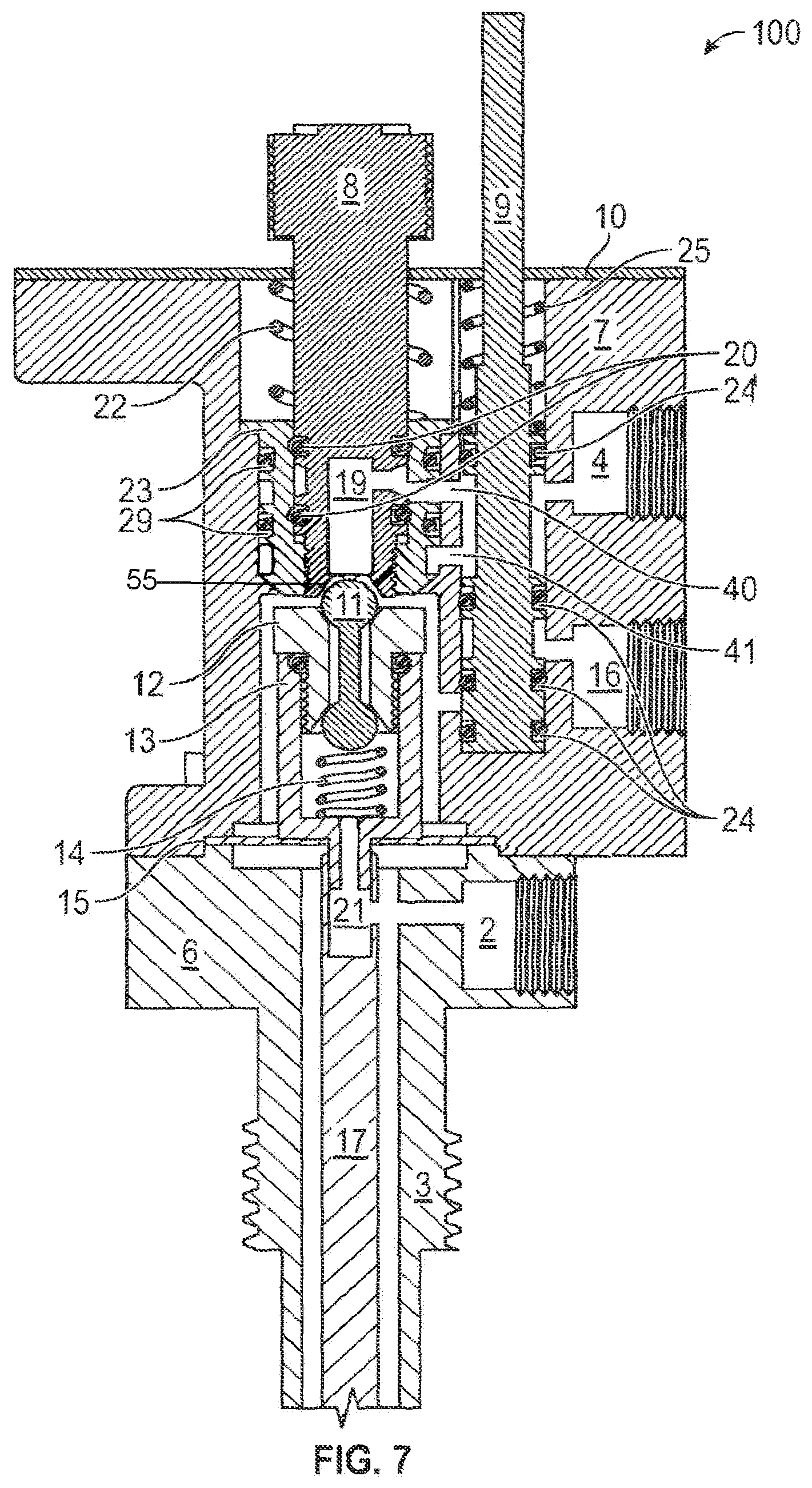 Patent US12092355 Figure 8 – High and low temperature shutdown pneumatic thermostat and method