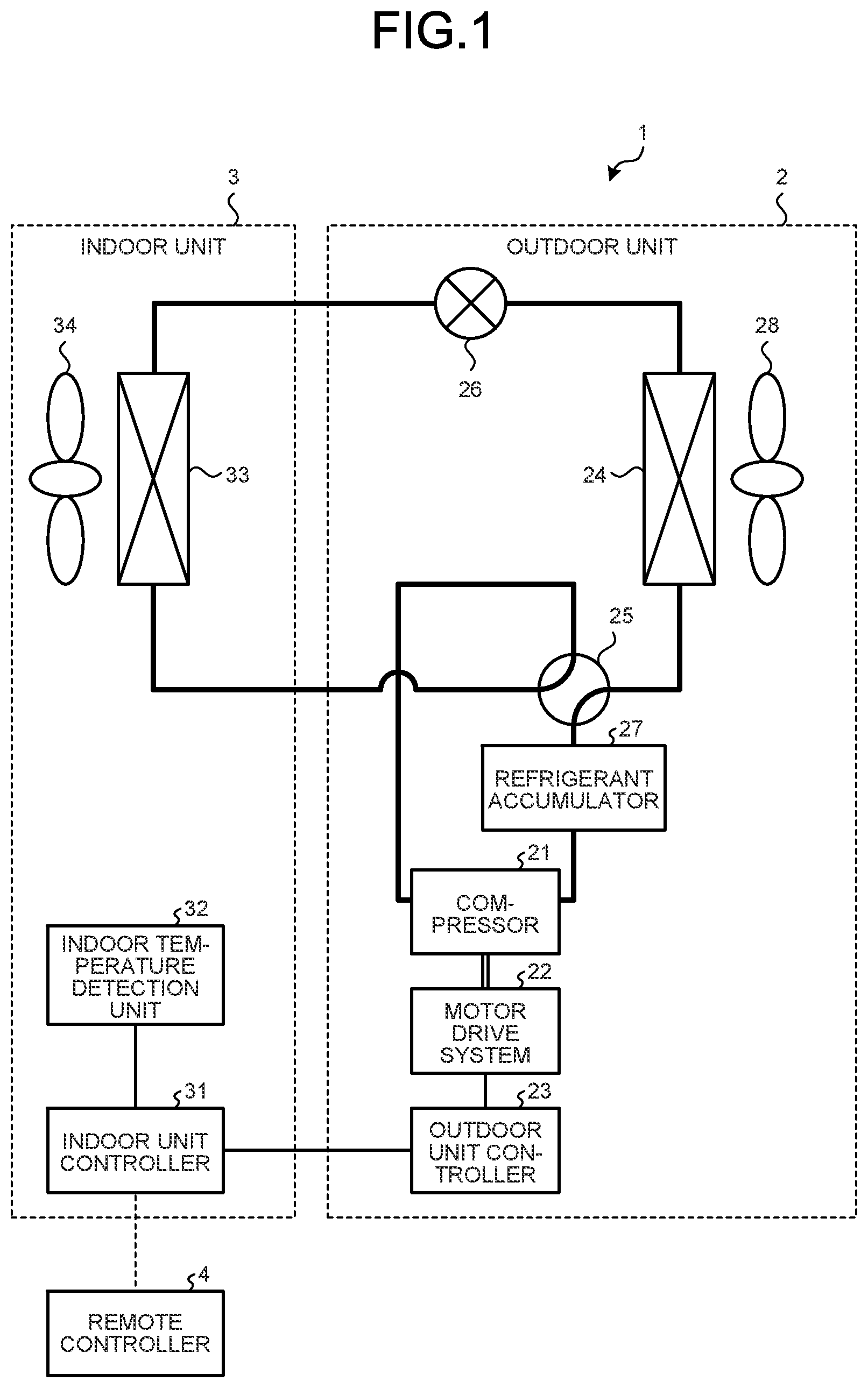 Patent US12092356 Figure 1 – Air-conditioning apparatus