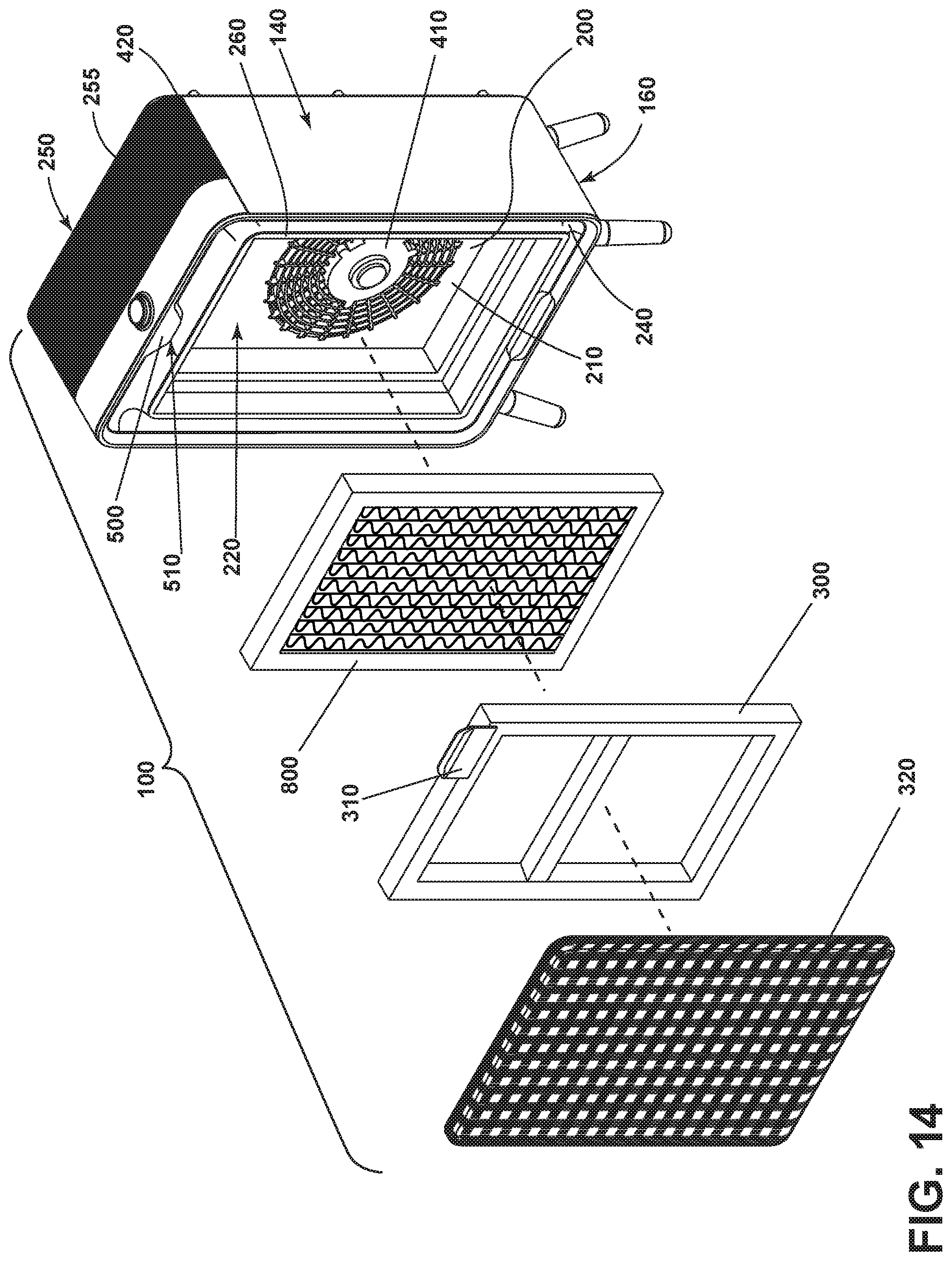 Patent US12092363 Figure 14 – Air purifier in a furniture article