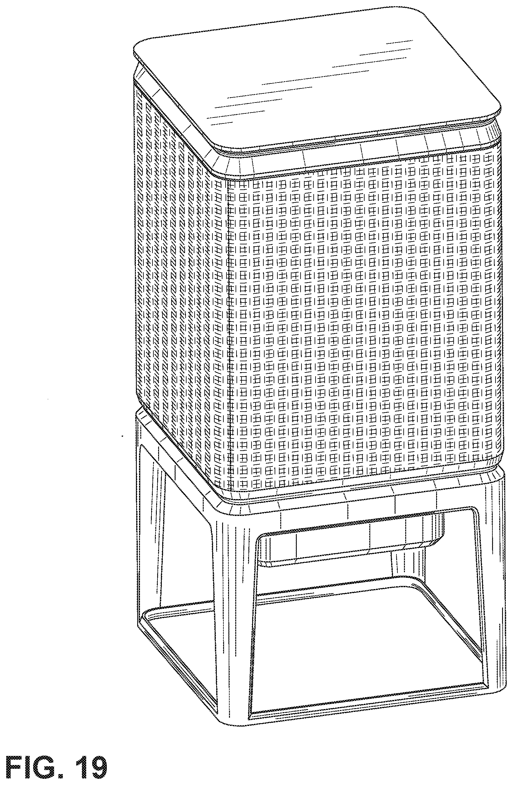 Patent US12092363 Figure 19 – Air purifier in a furniture article
