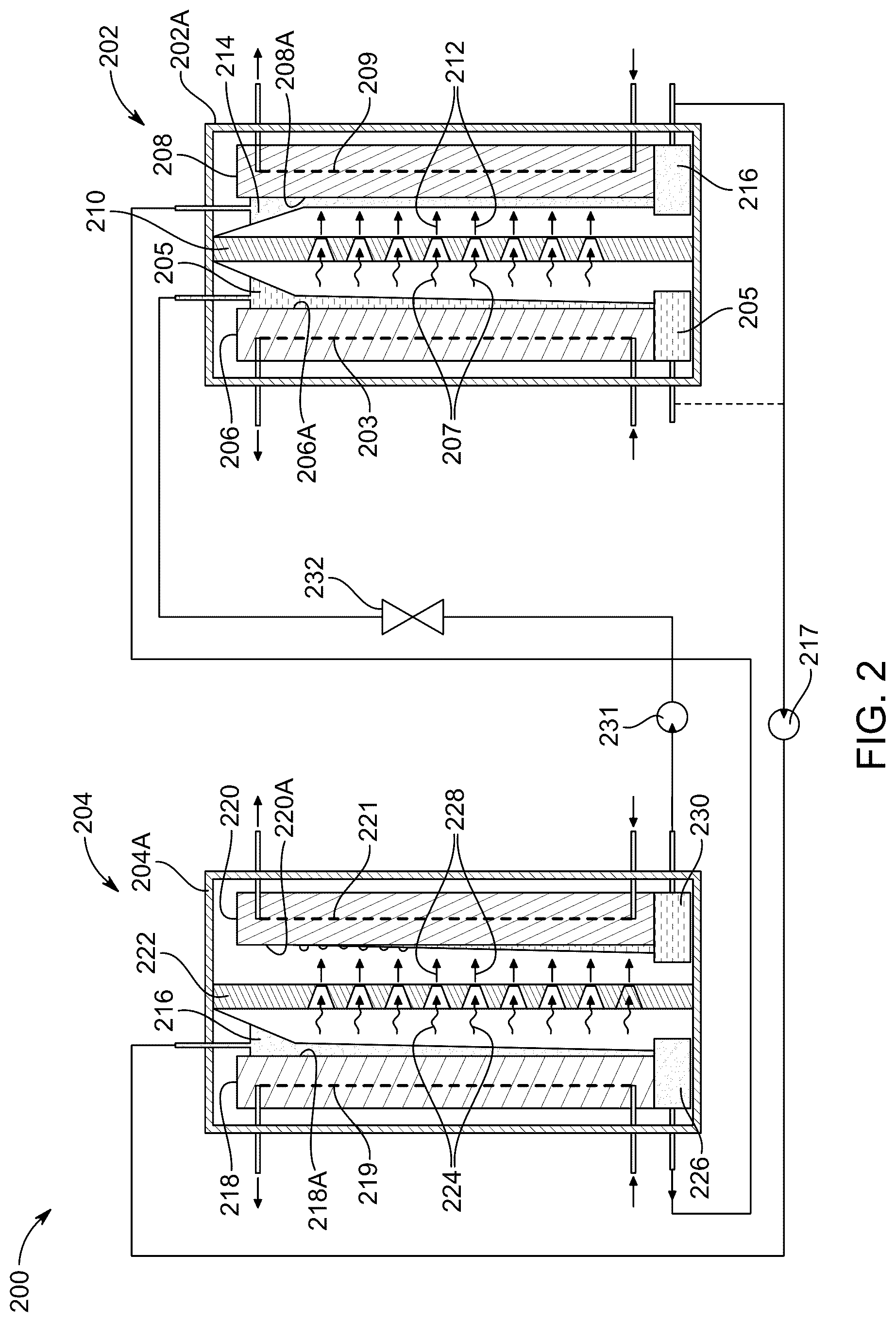 Patent US12092376 Figure 2 – Absorption chiller refrigerator system