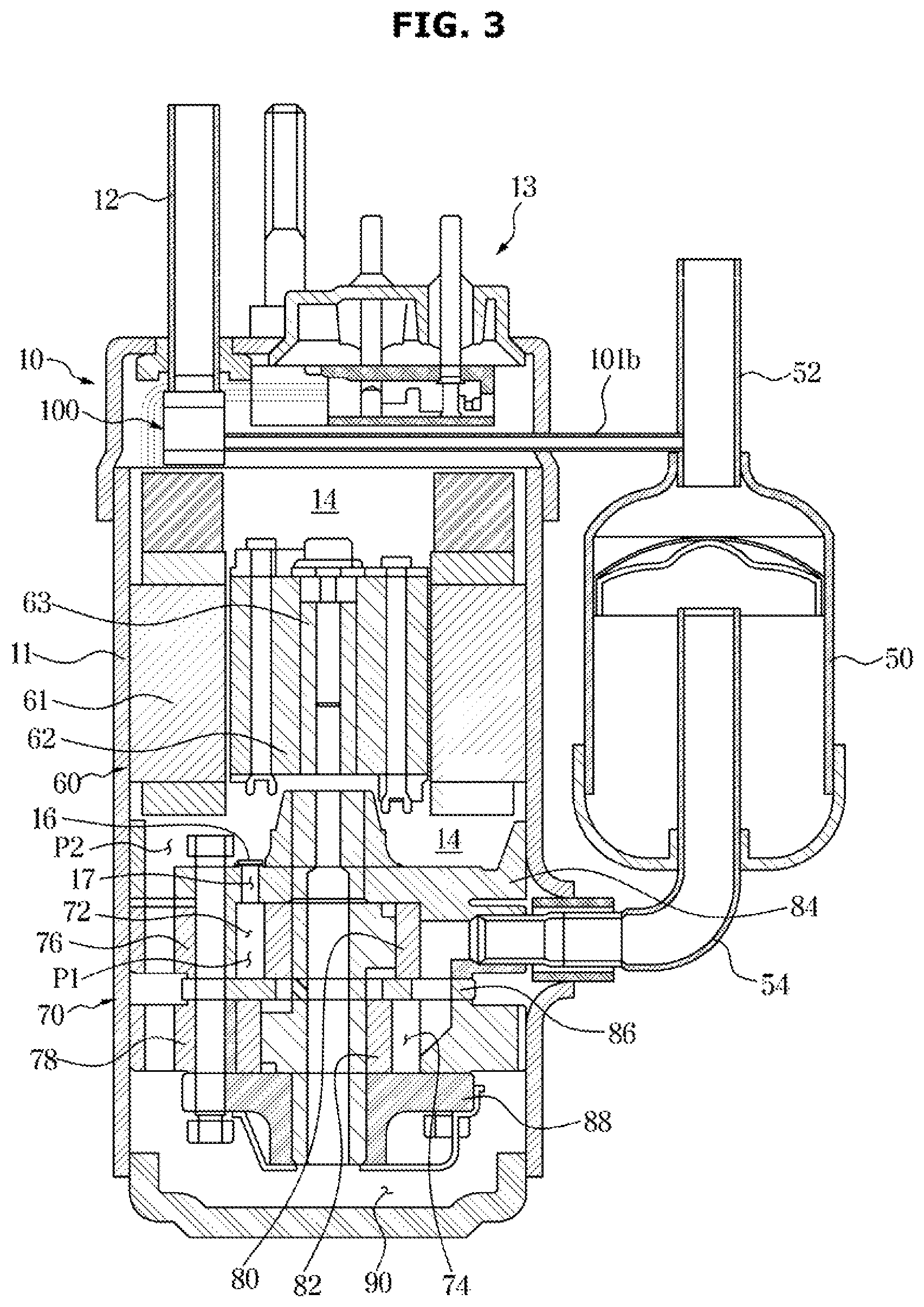 Patent US12092379 Figure 3 – Compressor and refrigeration cycle device having the same
