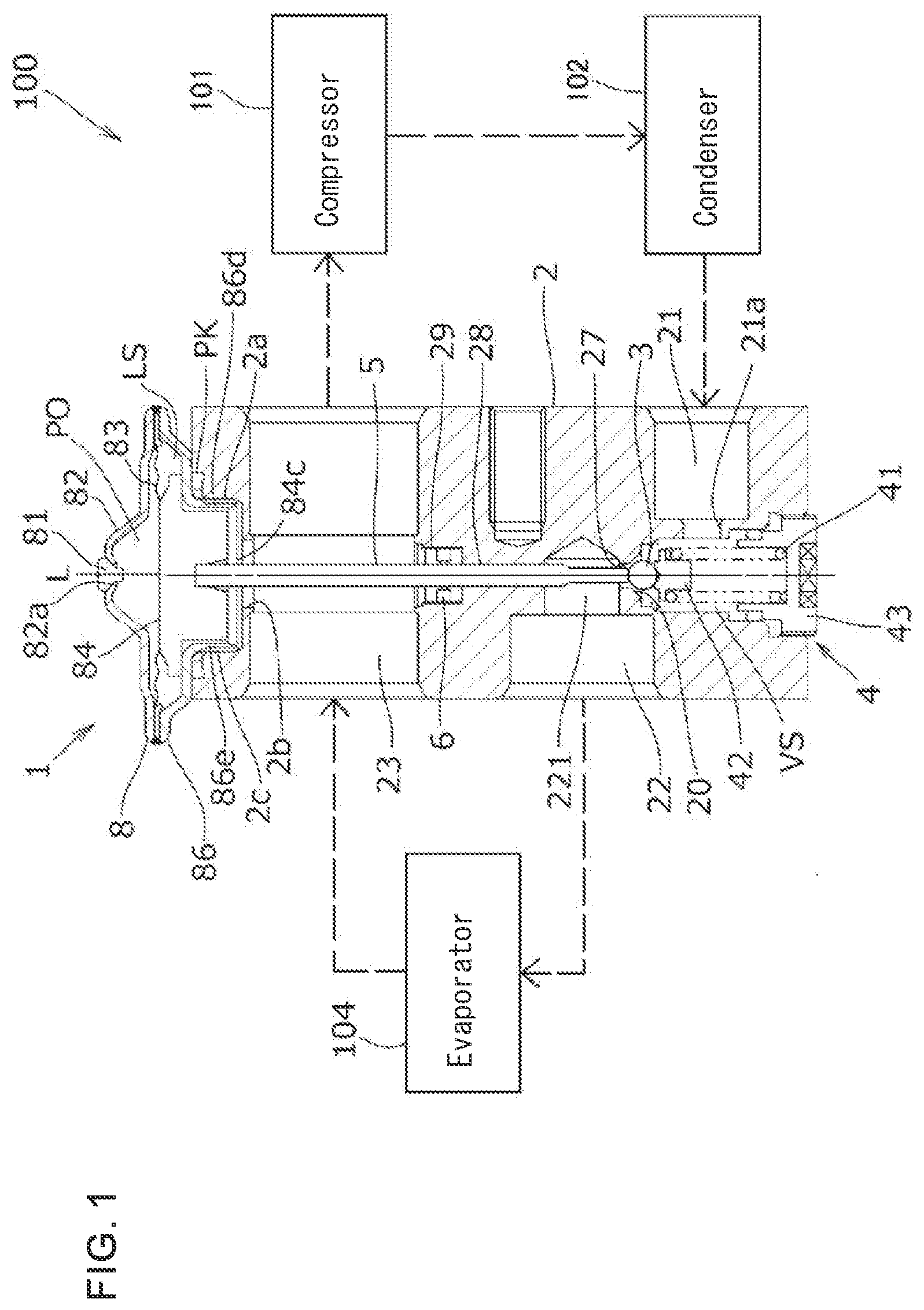 Patent US12092380 Figure 1 – Power element and expansion valve using same