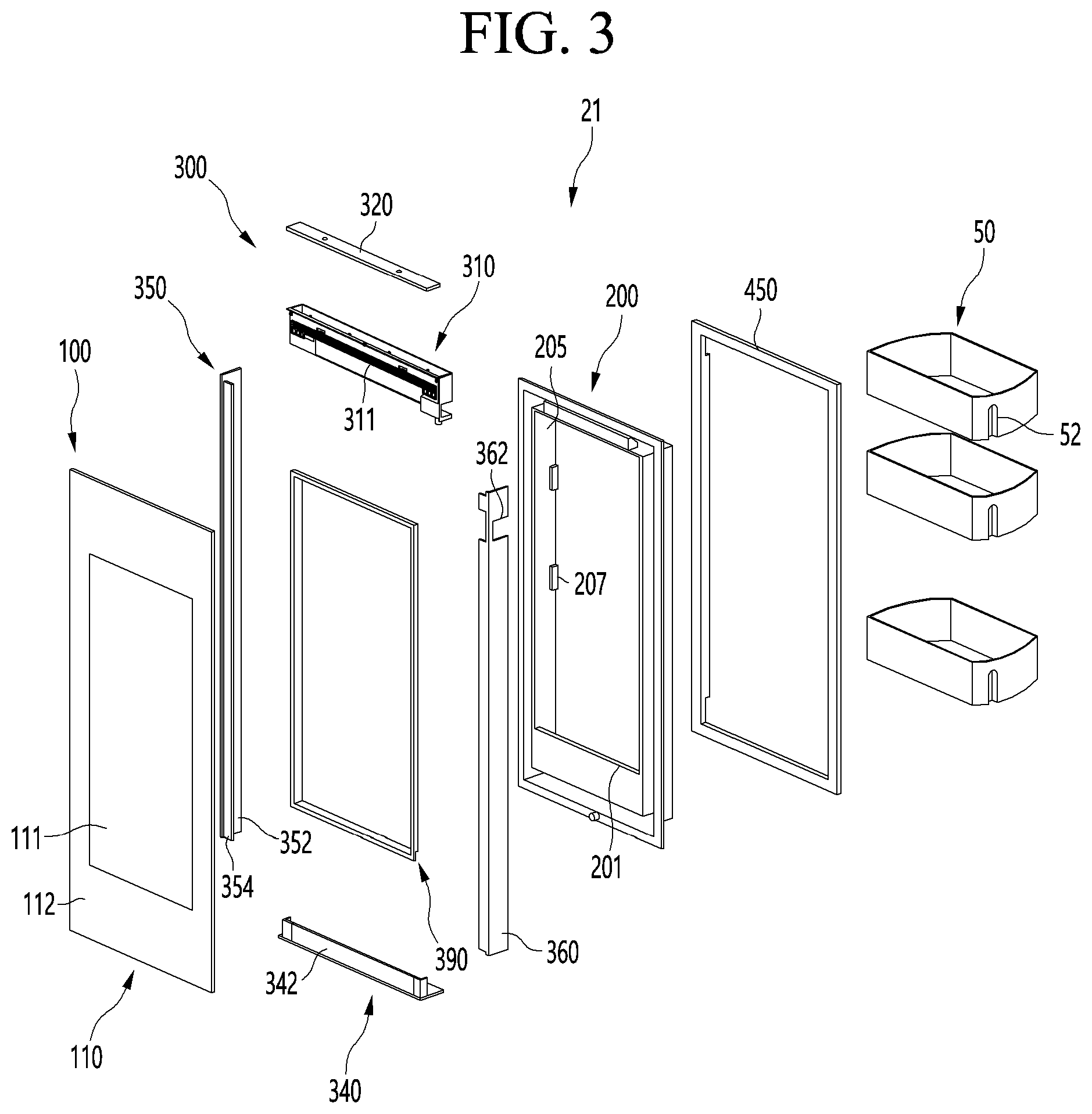 Patent US12092387 Figure 3 – Refrigerator