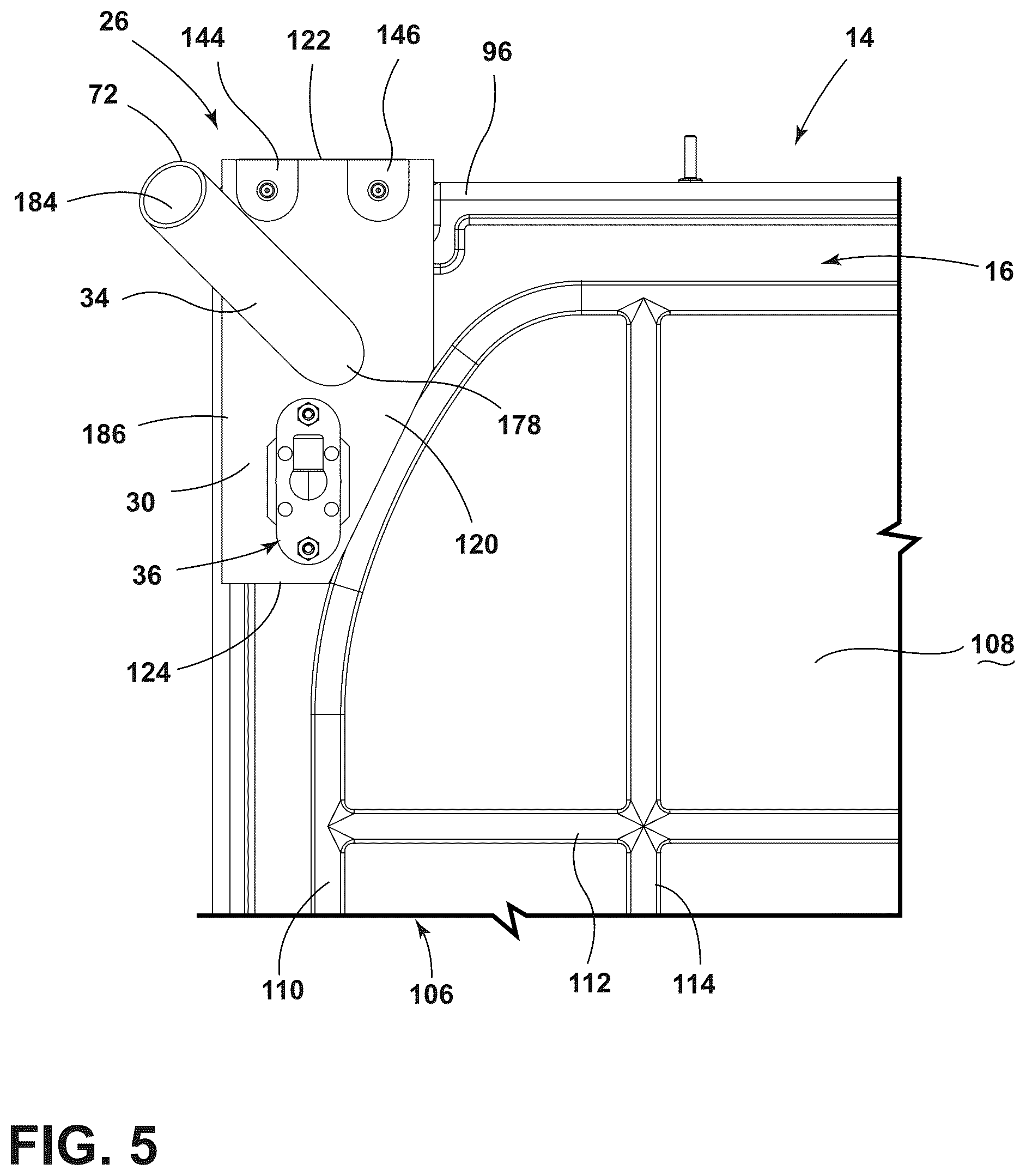 Patent US12092388 Figure 5 – Connector assembly for vacuum insulated structures