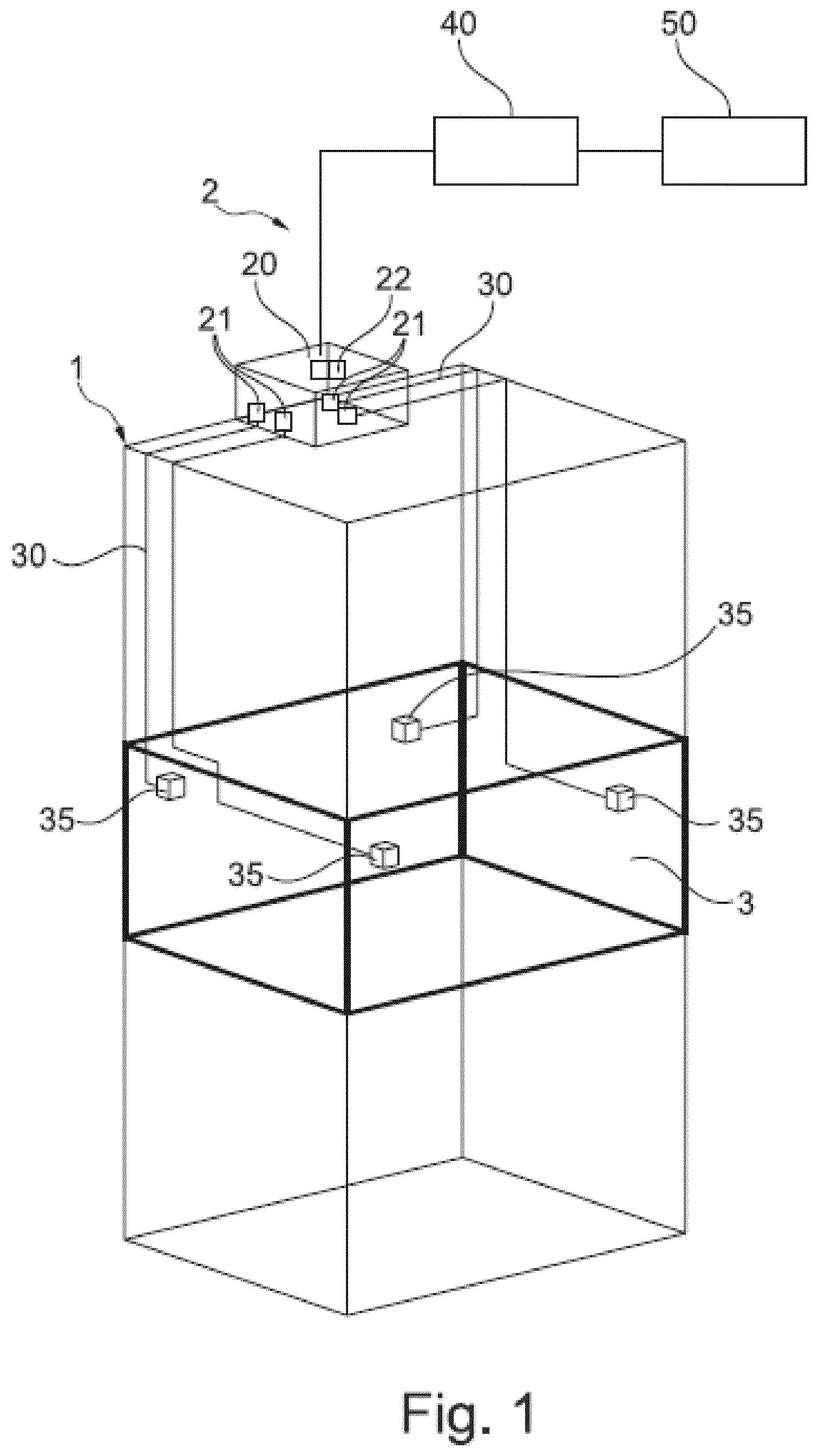 Patent US12092391 Figure 1 – System for capturing and preferably processing images of a compartment of a refrigerator and refrigerator