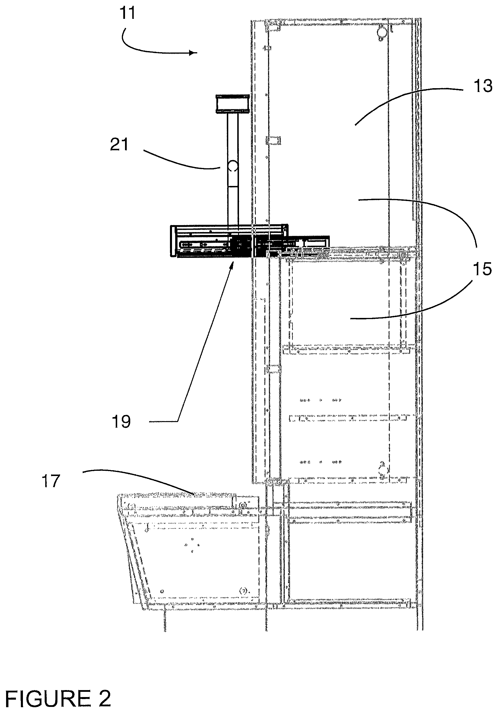 Patent US12092396 Figure 2 – Locker with equipment rack