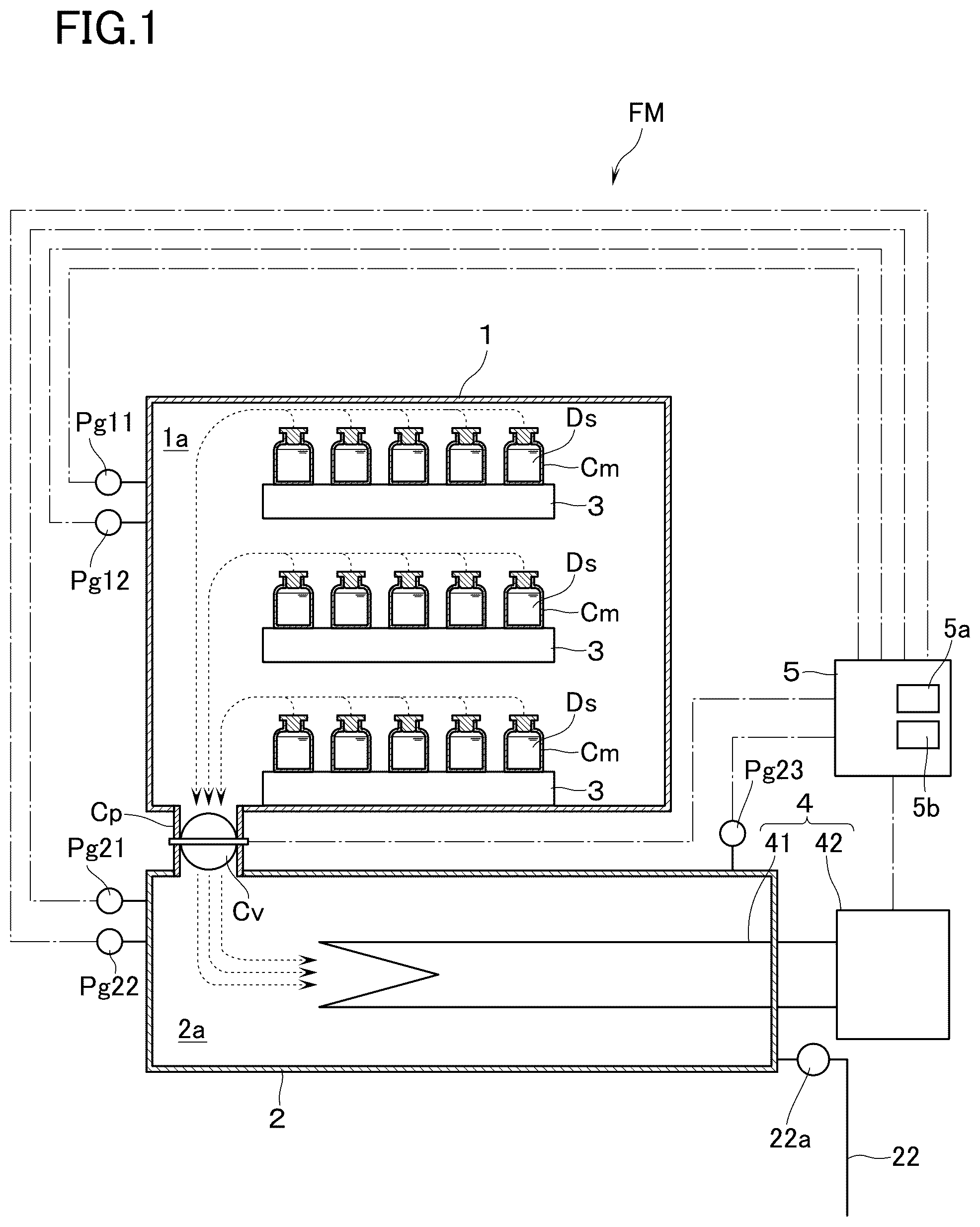 Patent US12092398 — Freeze-drying device and freeze-drying method — Figure 1