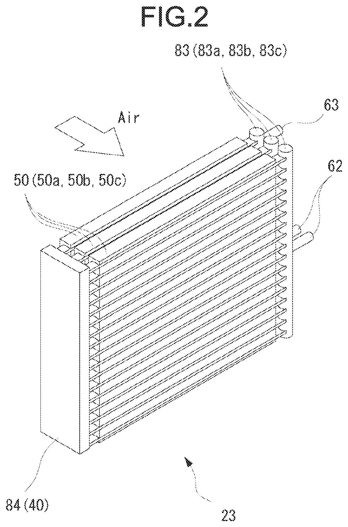 Patent US12092402 Figure 2 – Heat exchanger