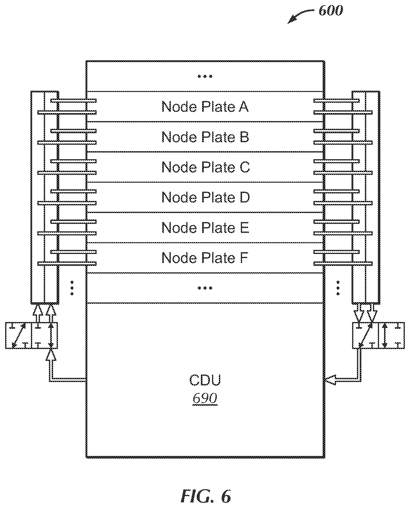 Patent US12092405 Figure 7 – Smart cold plate for redundant liquid cooling loops
