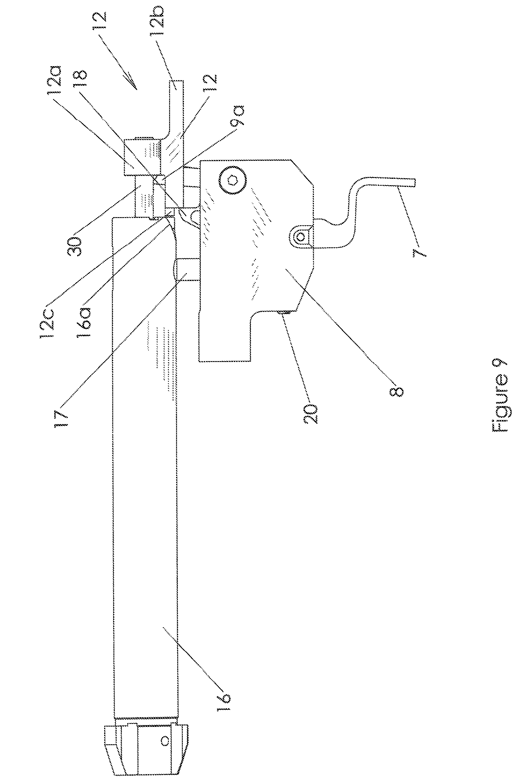Patent US12092409 Figure 9 – Trigger mechanism for a rifle