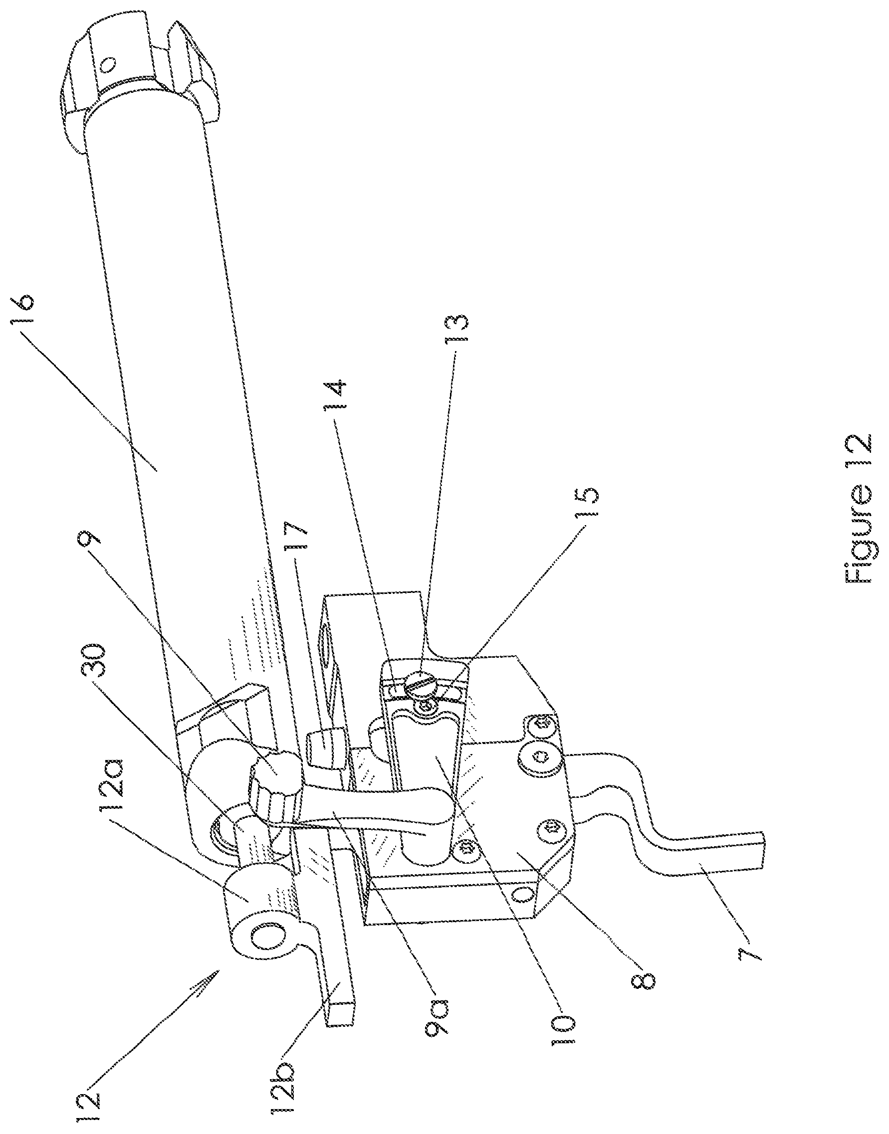 Patent US12092409 Figure 12 – Trigger mechanism for a rifle