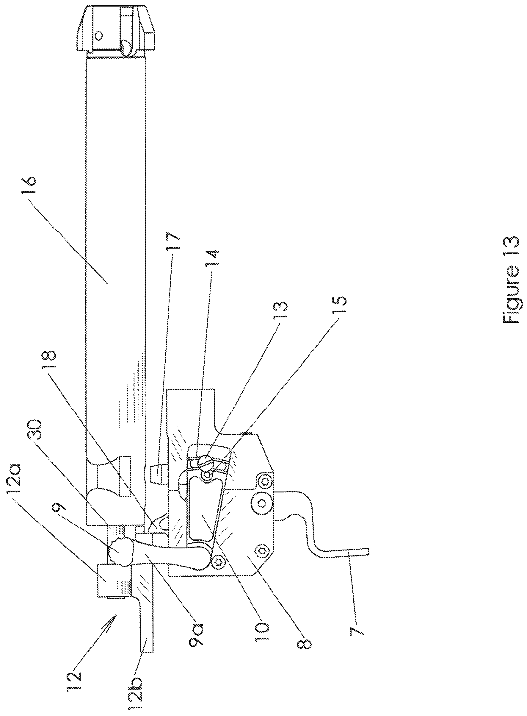 Patent US12092409 Figure 13 – Trigger mechanism for a rifle