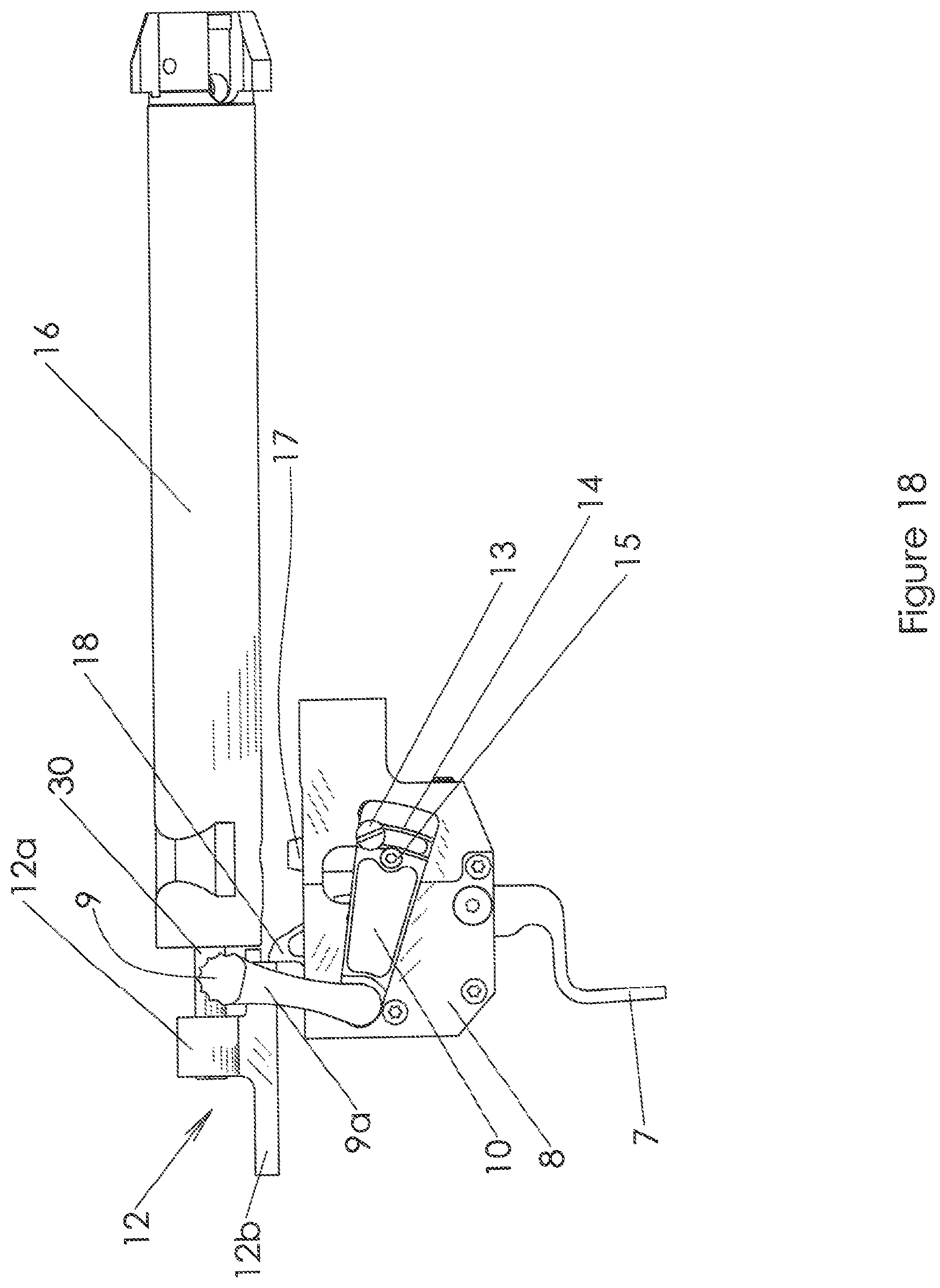 Patent US12092409 Figure 18 – Trigger mechanism for a rifle