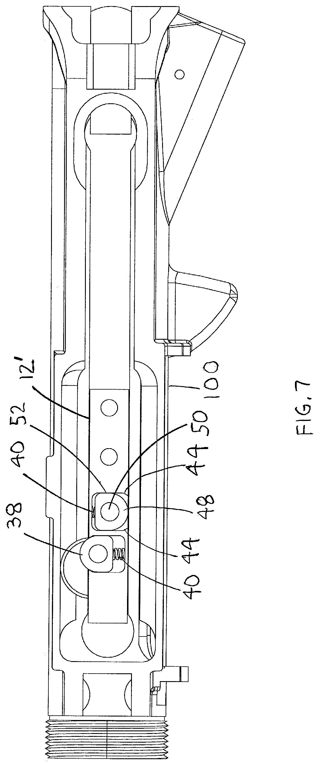 Patent US12092416 Figure 7 – Delayed blowback device