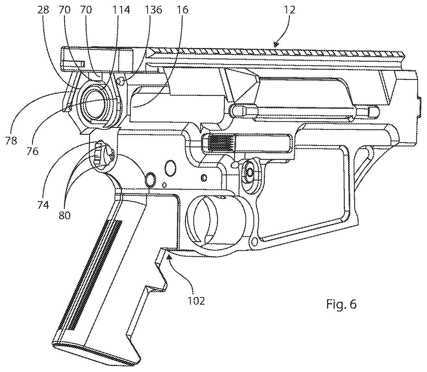 Patent US12092417 Figure 5 – Automatic rifle and receiver for same