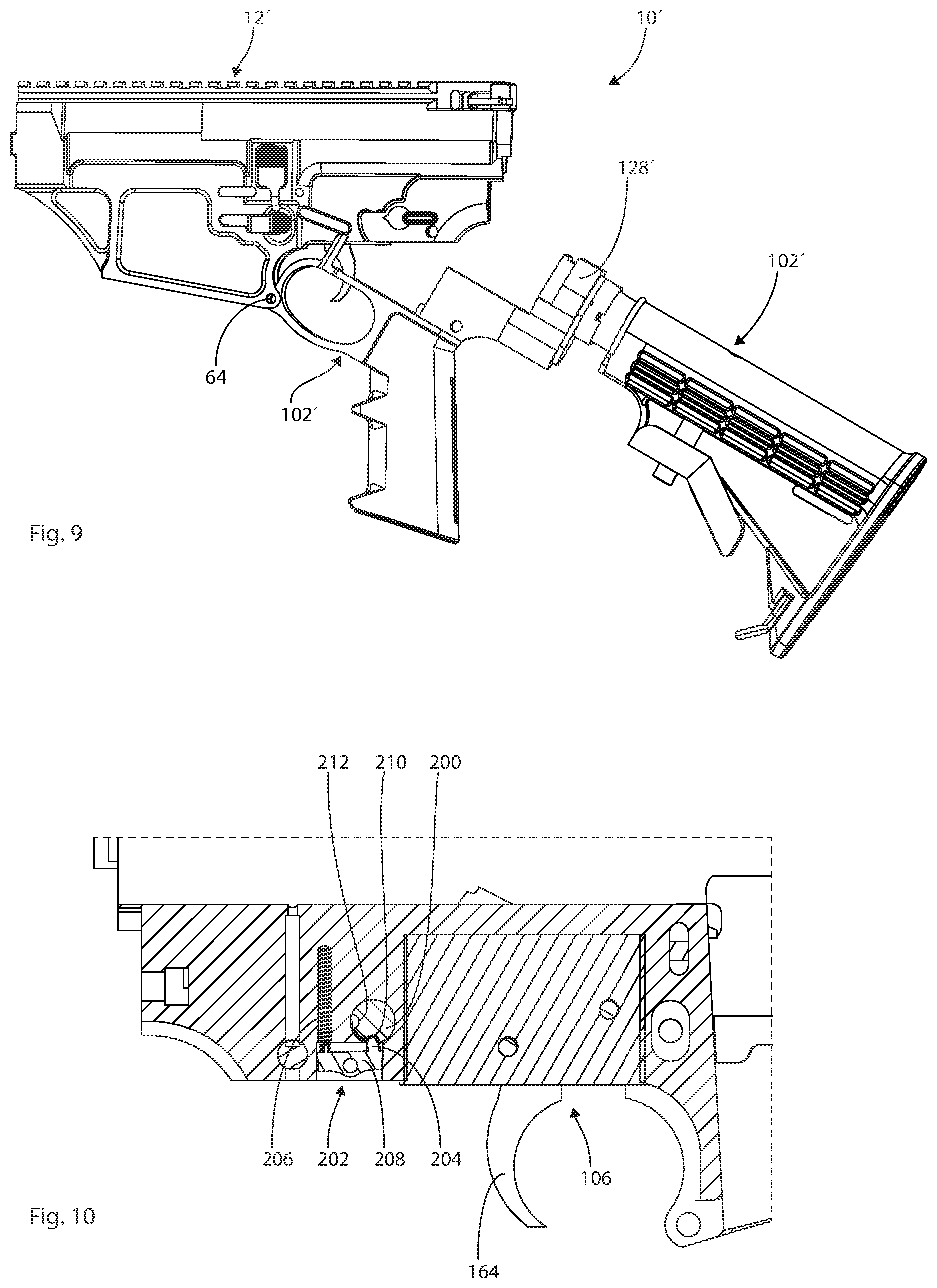 Patent US12092417 Figure 8 – Automatic rifle and receiver for same