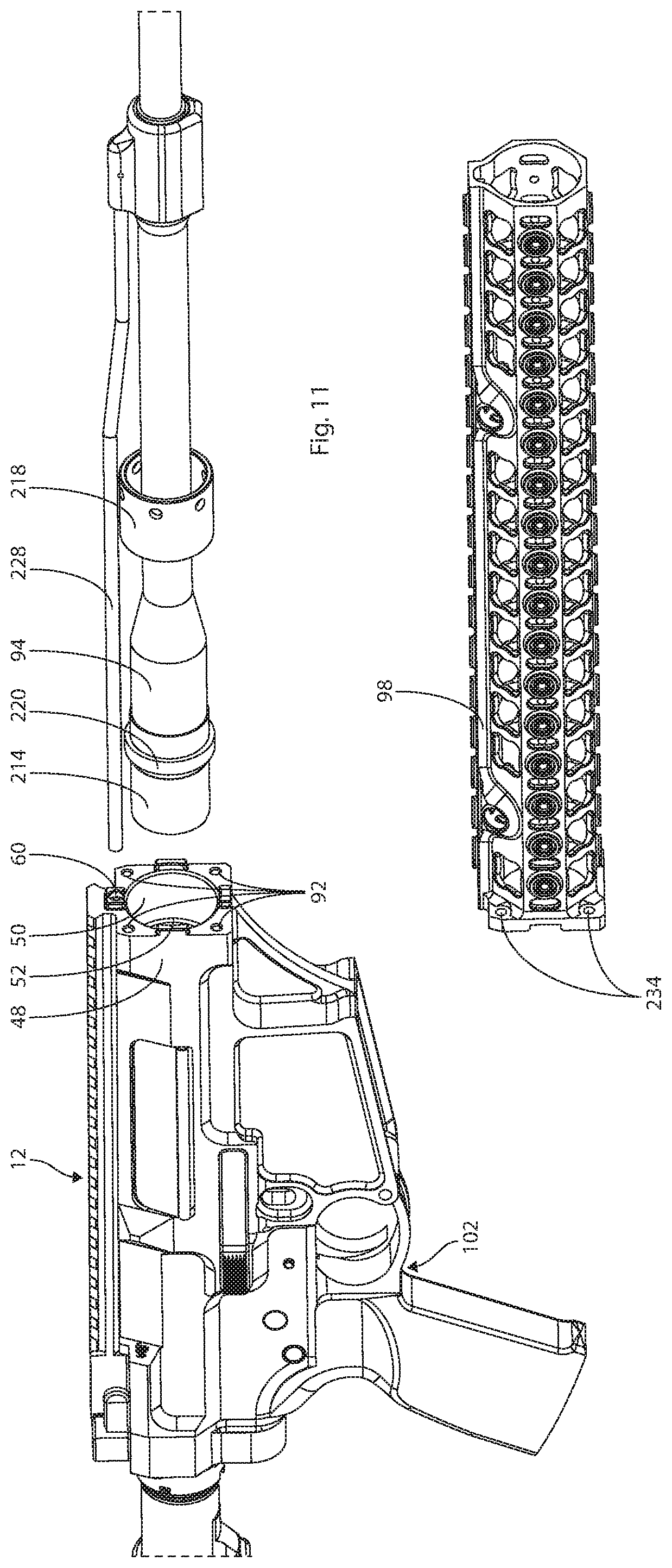 Patent US12092417 Figure 9 – Automatic rifle and receiver for same