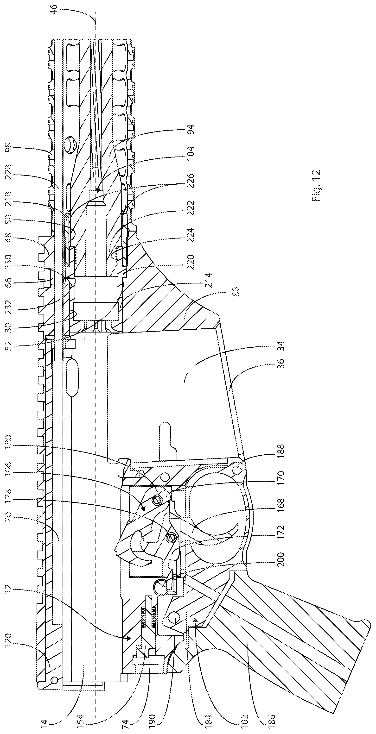 Patent US12092417 Figure 10 – Automatic rifle and receiver for same
