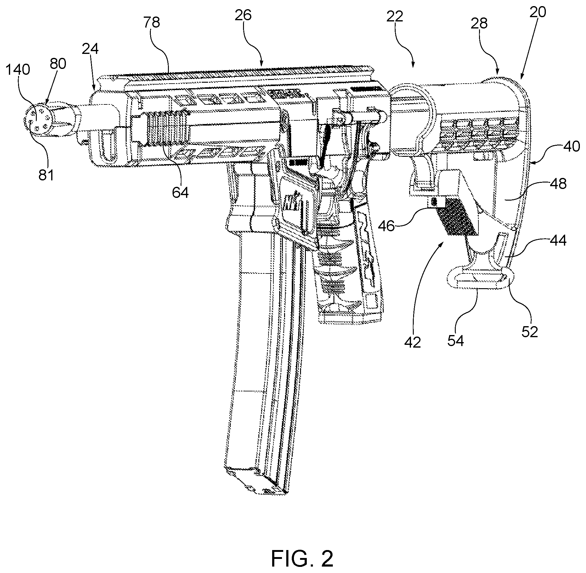 Patent US12092418 Figure 2 – Integrated pistol and rifle training method and apparatus