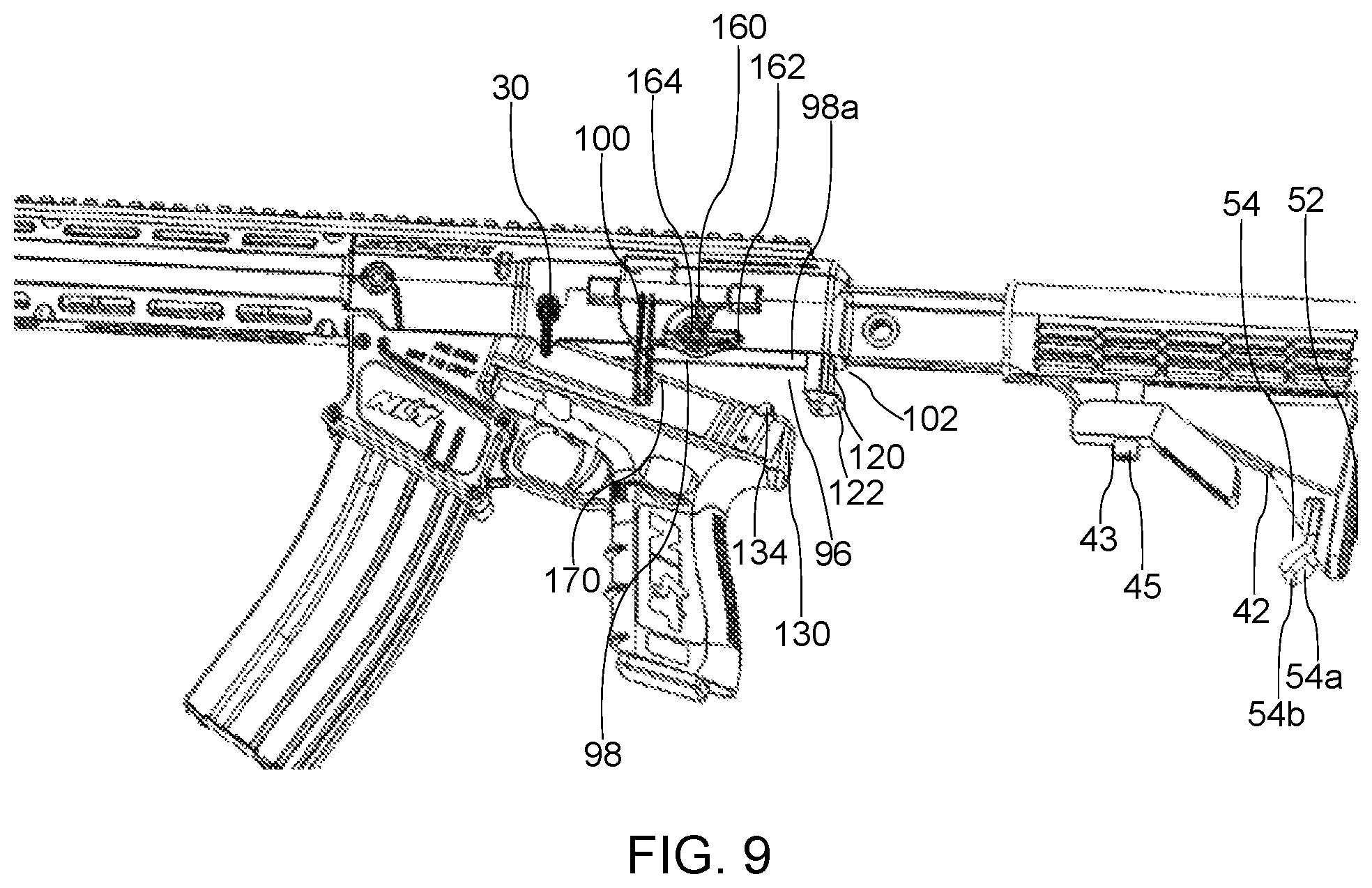 Patent US12092418 Figure 9 – Integrated pistol and rifle training method and apparatus