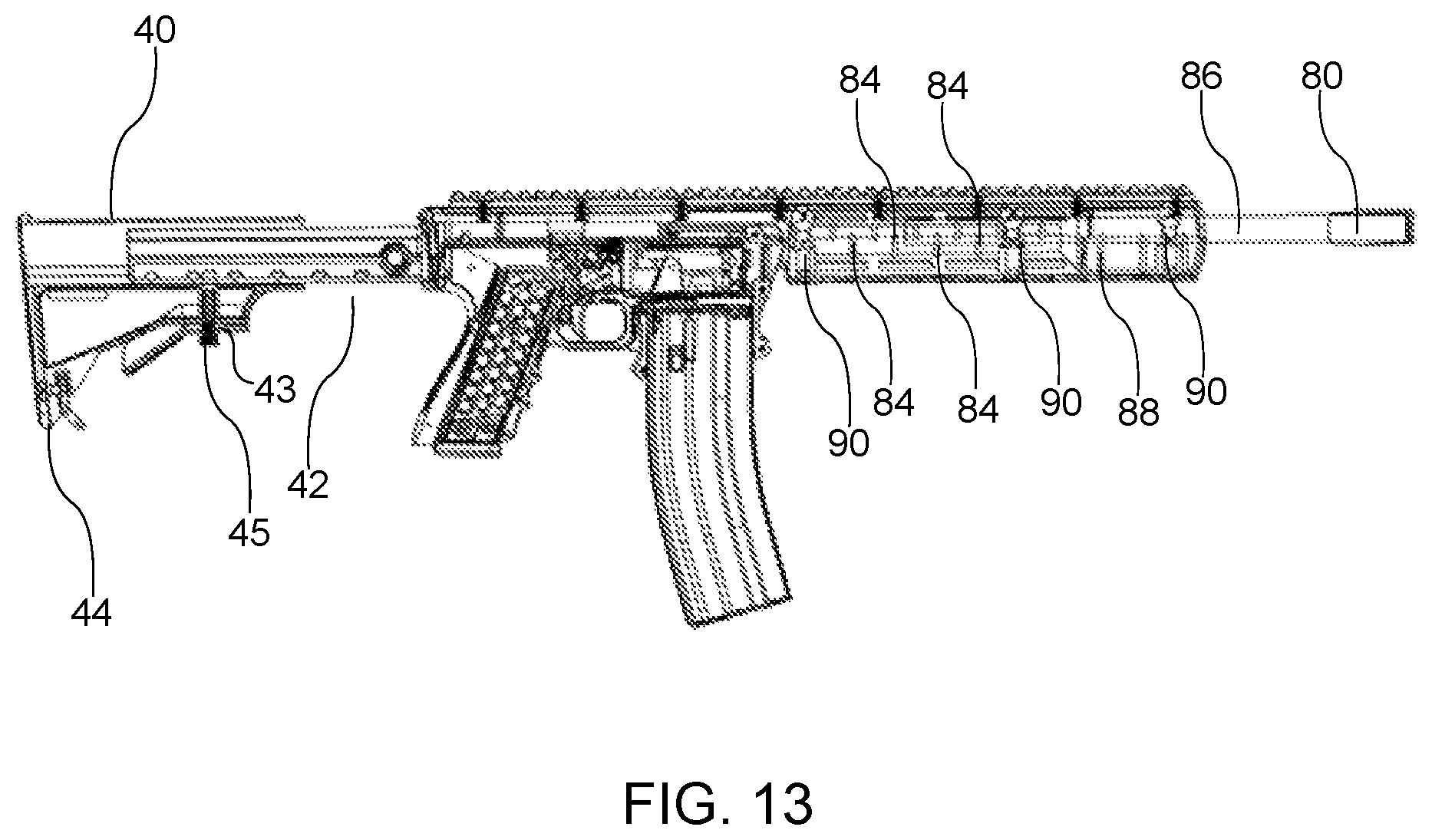 Patent US12092418 Figure 13 – Integrated pistol and rifle training method and apparatus