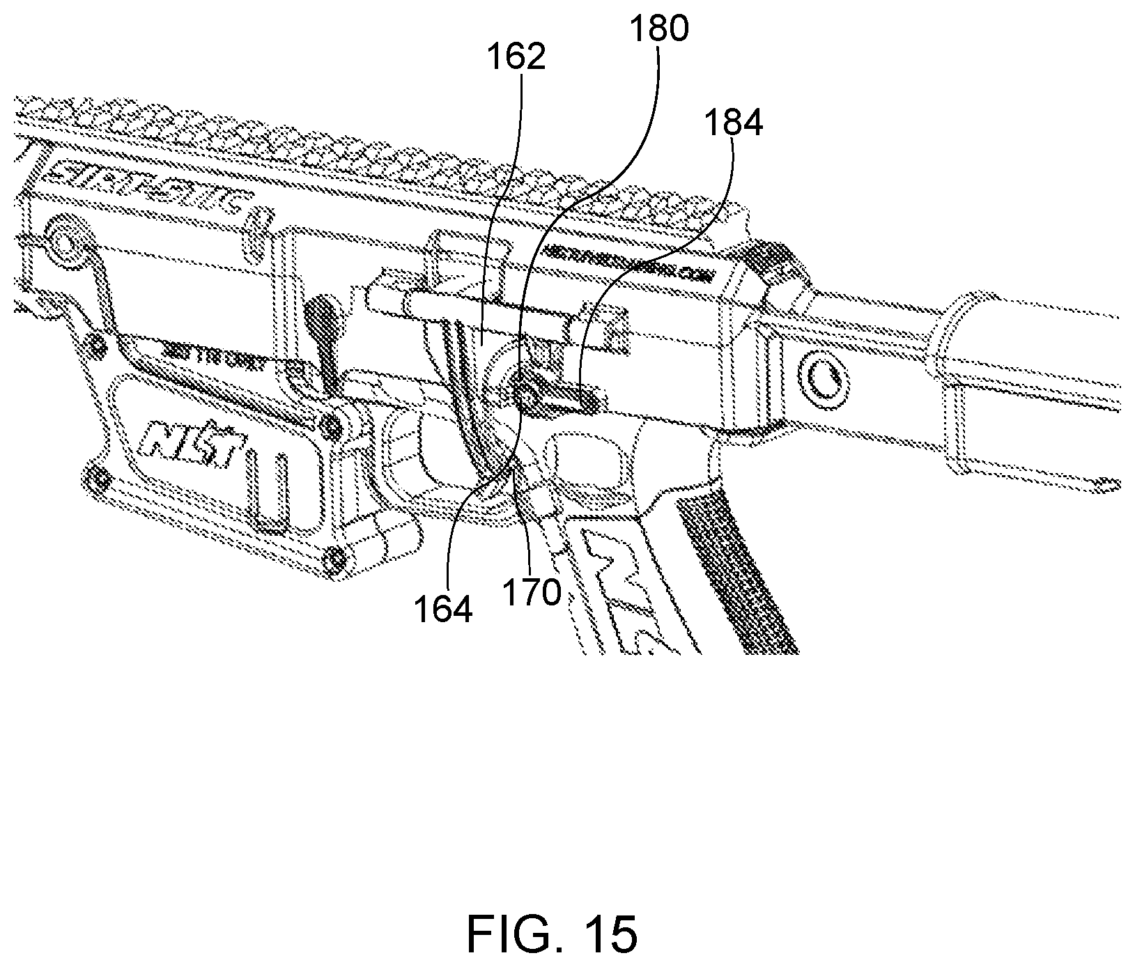 Patent US12092418 Figure 15 – Integrated pistol and rifle training method and apparatus