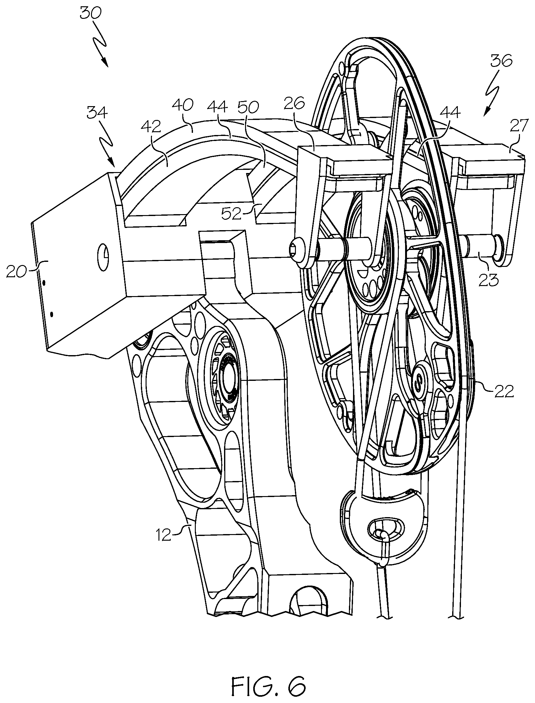 Patent US12092424 Figure 6 – Archery bow with stacked limbs