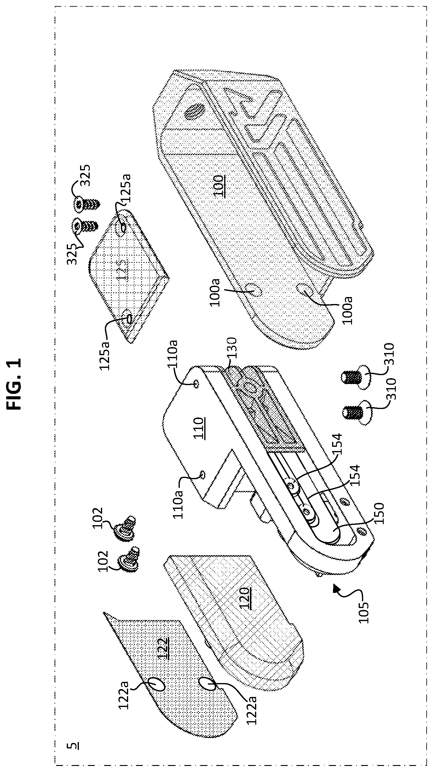 Patent US12092427 Figure 1 – Customizable locking and quick release mechanism and kit for handgun holsters