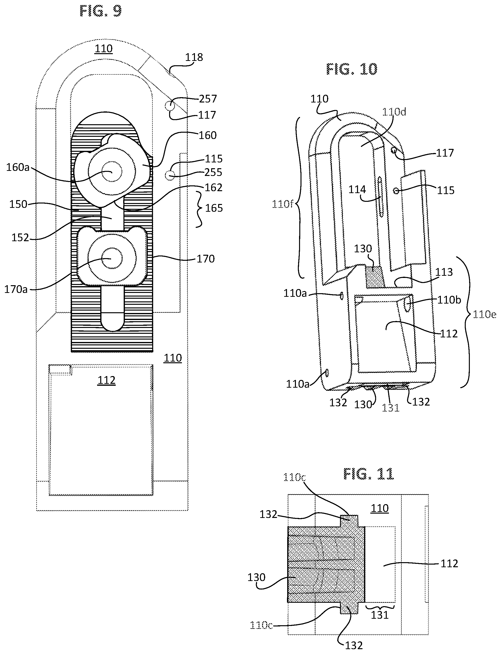Patent US12092427 Figure 5 – Customizable locking and quick release mechanism and kit for handgun holsters