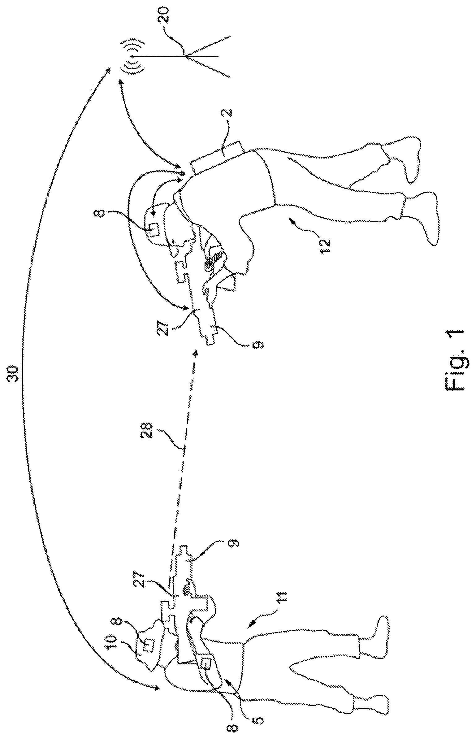 Patent US12092430 Figure 1 – Training device with laser-assisted weapon