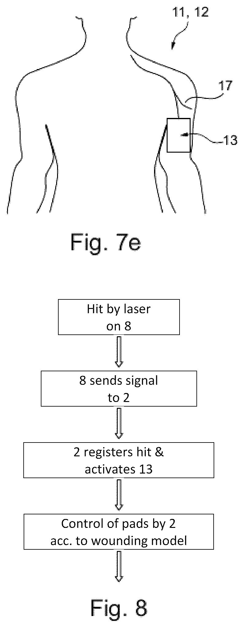 Patent US12092430 Figure 7 – Training device with laser-assisted weapon