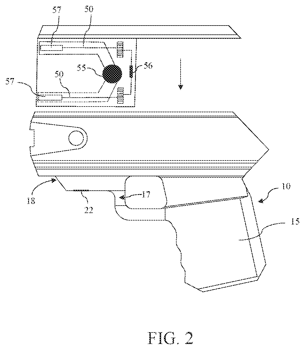 Patent US12092433 Figure 2 – Taser safety system