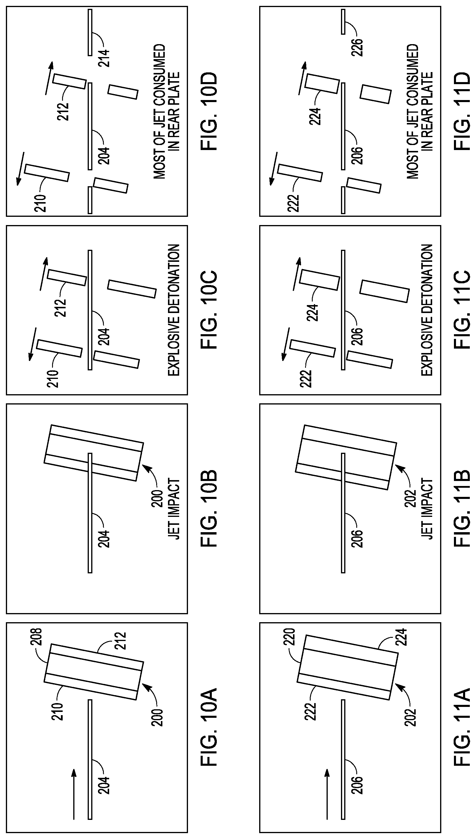 Patent US12092434 Figure 10 – Asymmetric explosive reactive armor (ERA)