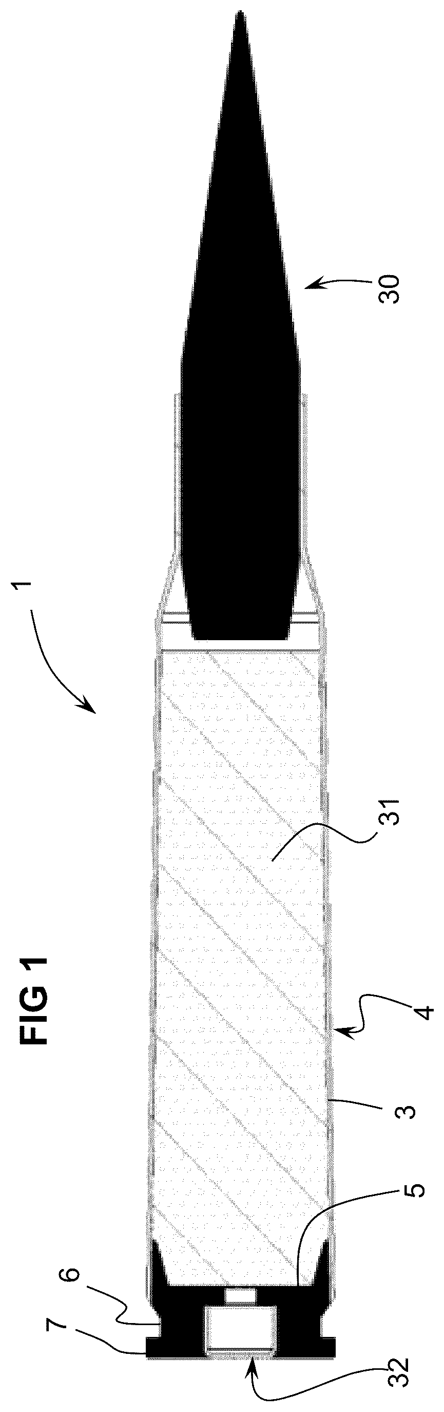 Patent US12092441 — Ammunition cartridge — Figure 1