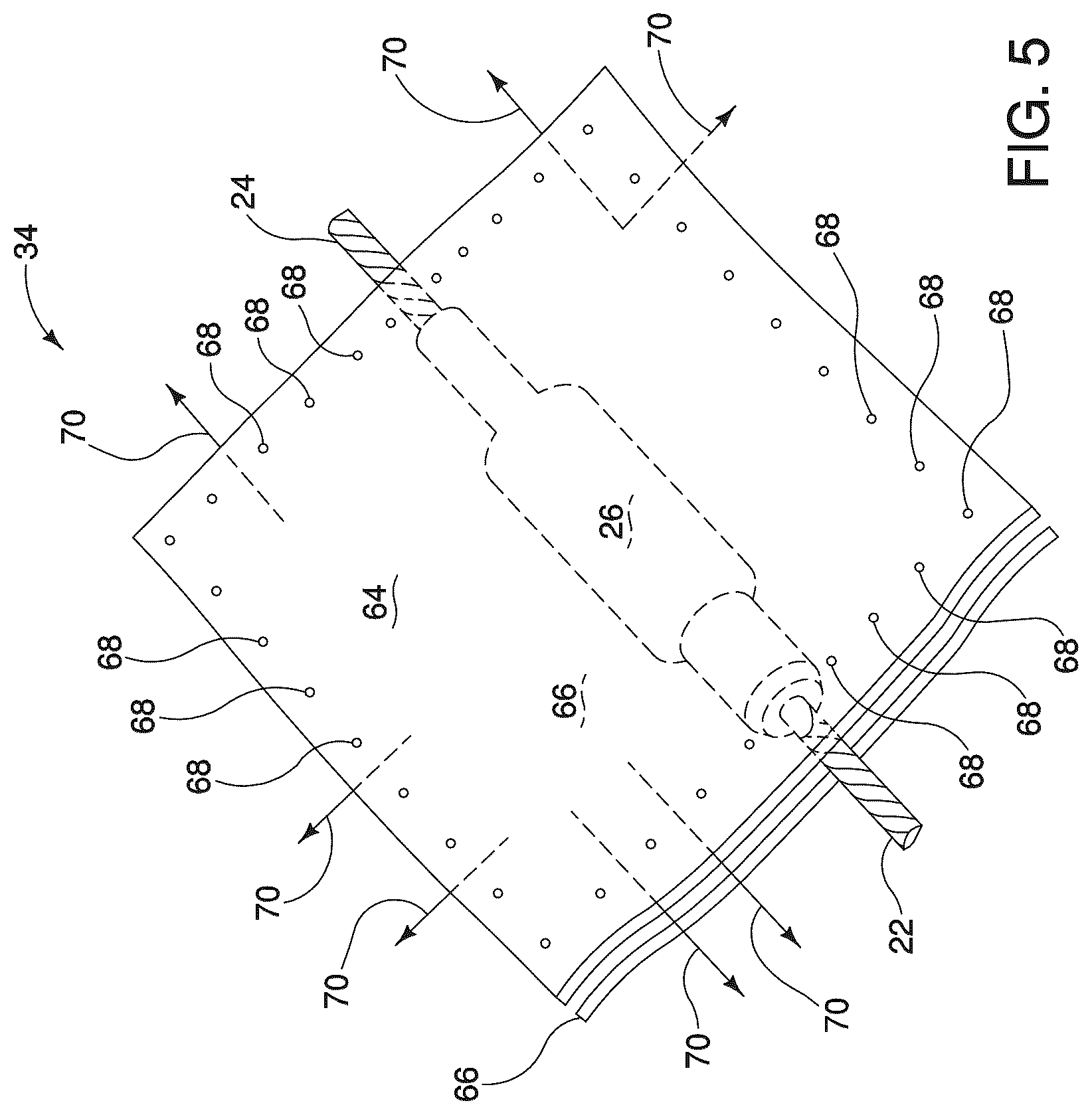 Patent US12092445 Figure 6 – Implosion shield apparatus and method