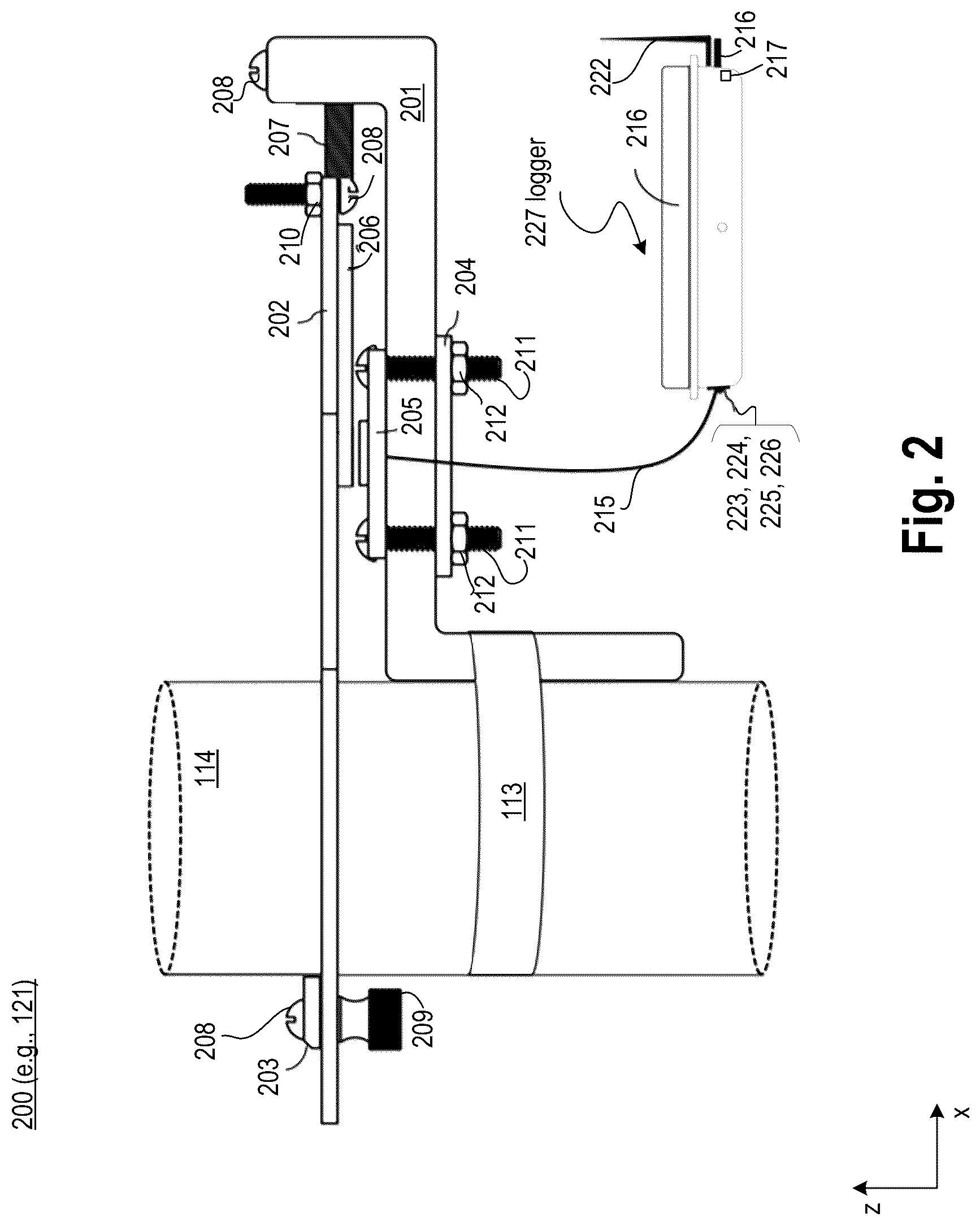 Patent US12092452 Figure 2 – Magnetic dendrometer apparatus and corresponding method
