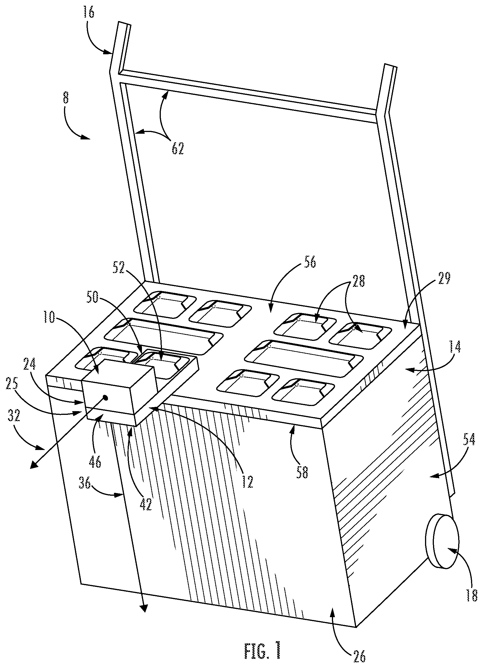 Patent US12092457 Figure 1 – Laser emitter with a modular storage unit