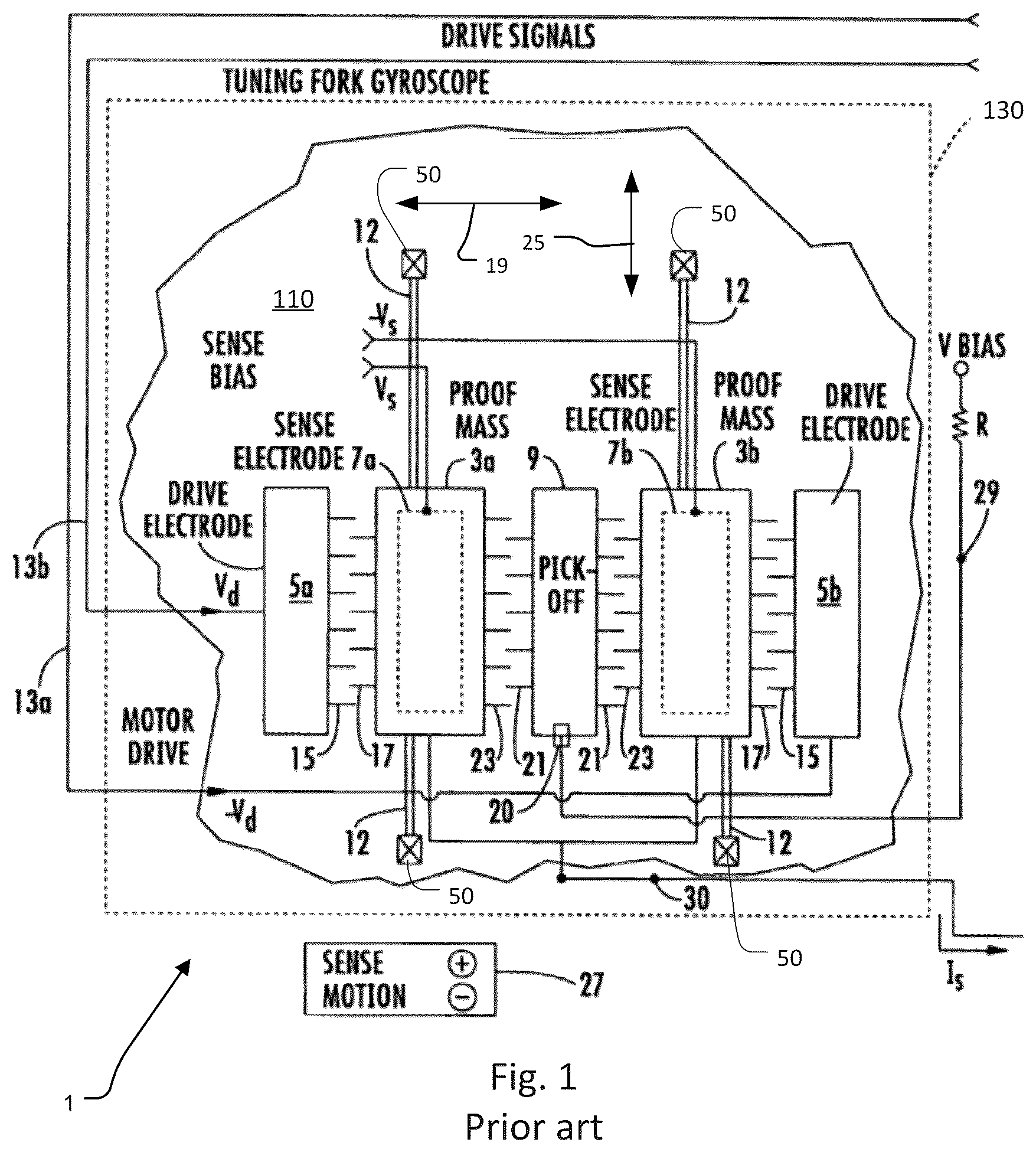 Patent US12092460 Figure 1 – Silicon MEMS gyroscopes with upper and lower sense plates