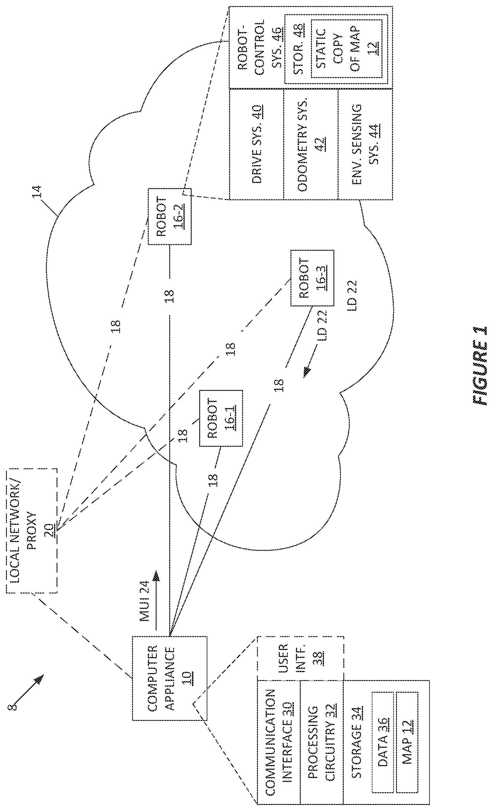 Patent US12092476 Figure 1 – Method and apparatus for updating an environment map used by robots for self-localization