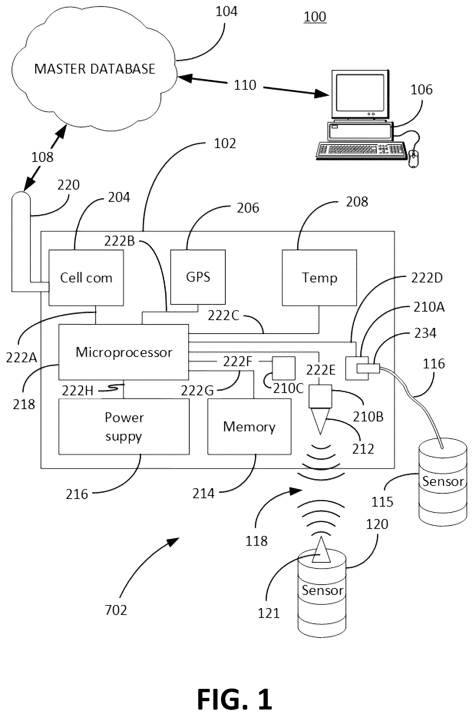 Patent US12092487 Figure 1 – Sensor system